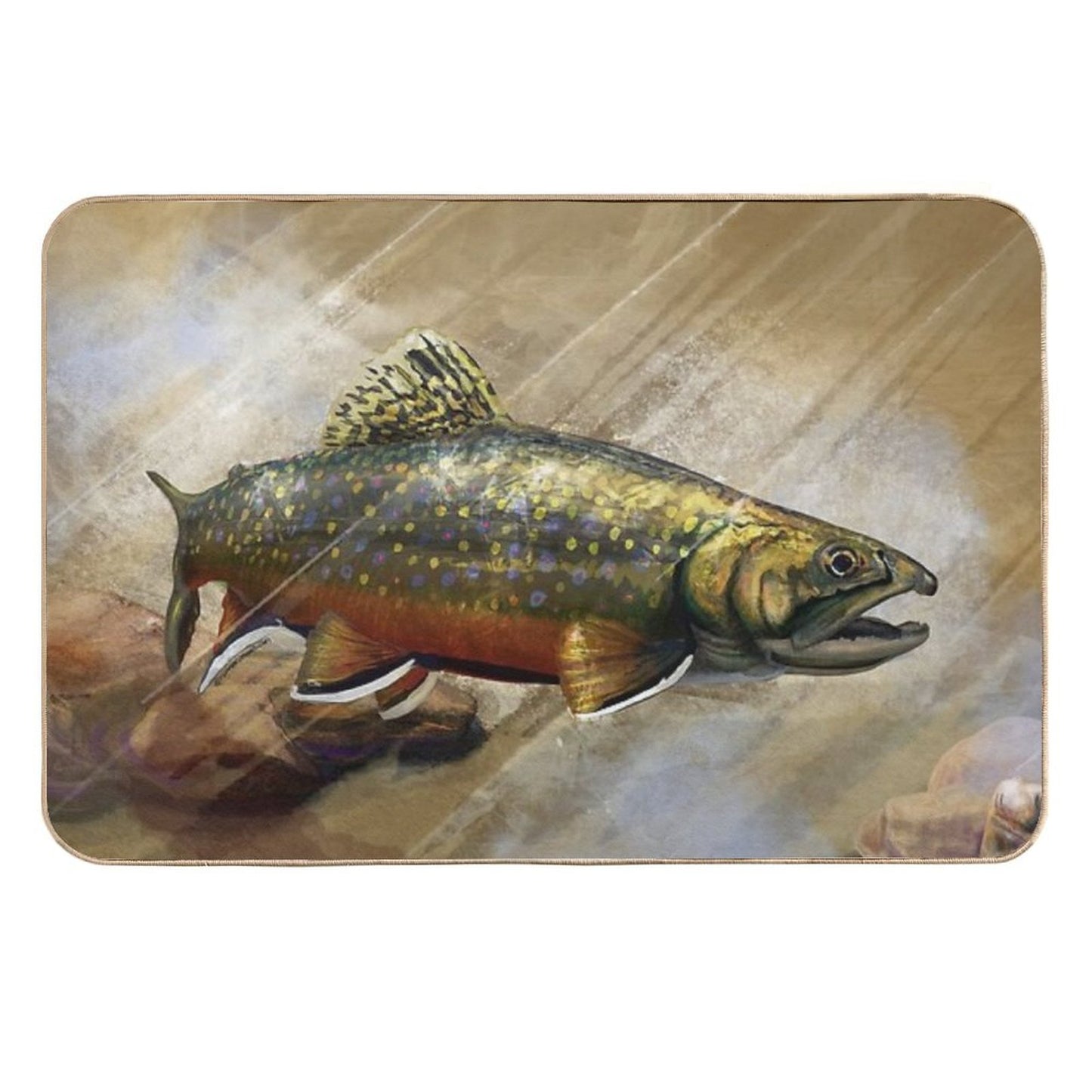 The Native Brook Trout Art Versatile Bath Mat