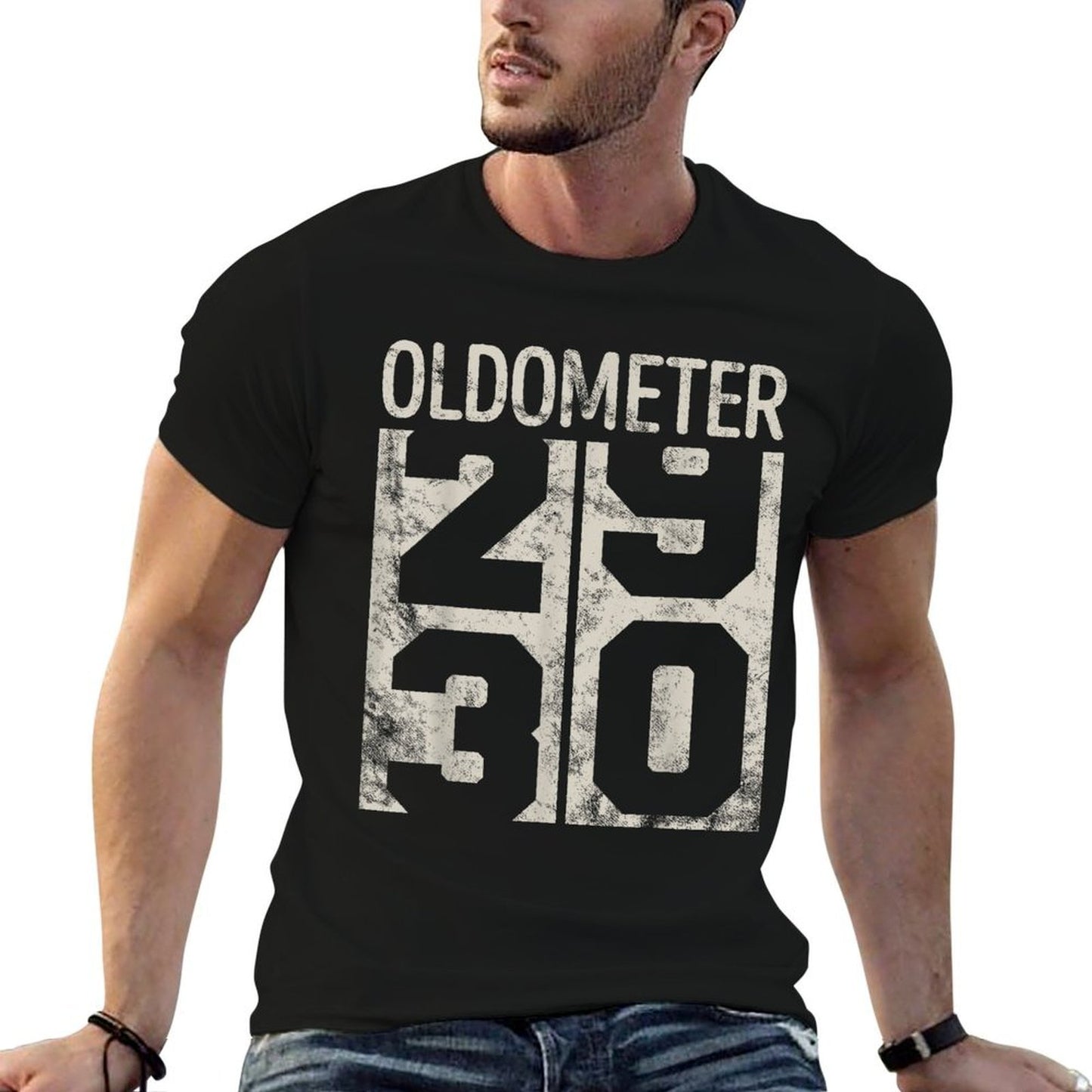 Funny 30 Years Old Oldometer Vintage 30th Birthday Odometer Stretchy T-Shirt