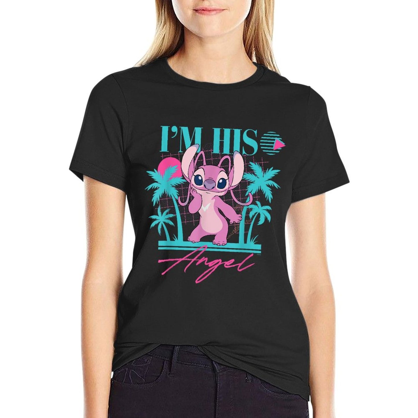 Stitch Retro ’90s Couples Matching I’m His Angel Breathable T-Shirt