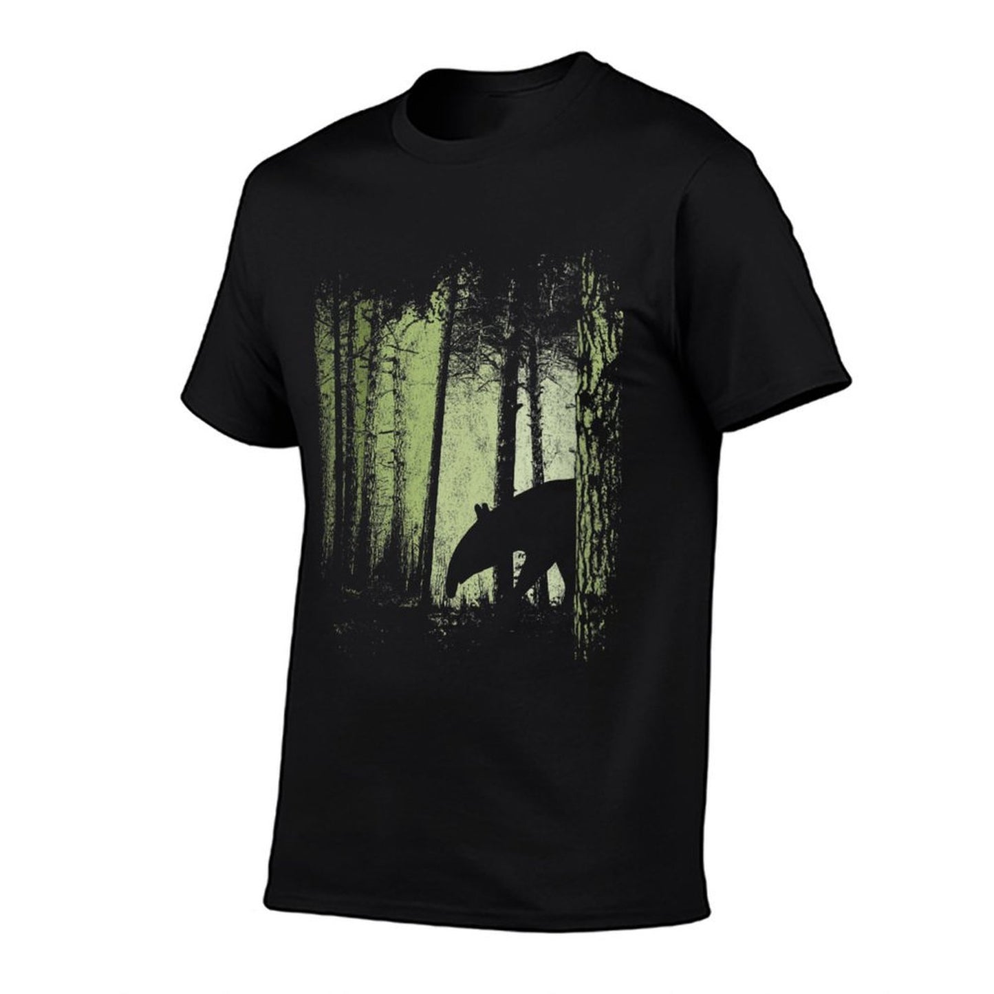 Womens Funky Stylish Tapir Silhouette in Twilight Jungle Forest Classic T-Shirt