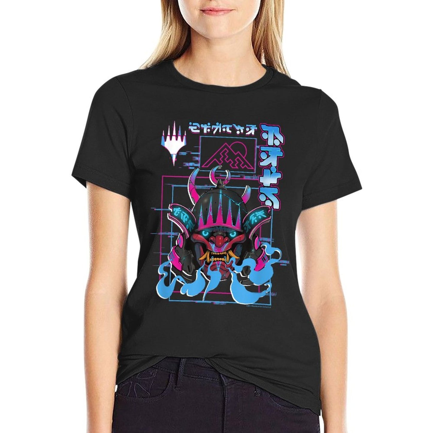Magic The Gathering Kamigawa Neon Samurai Poster Versatile T-Shirt
