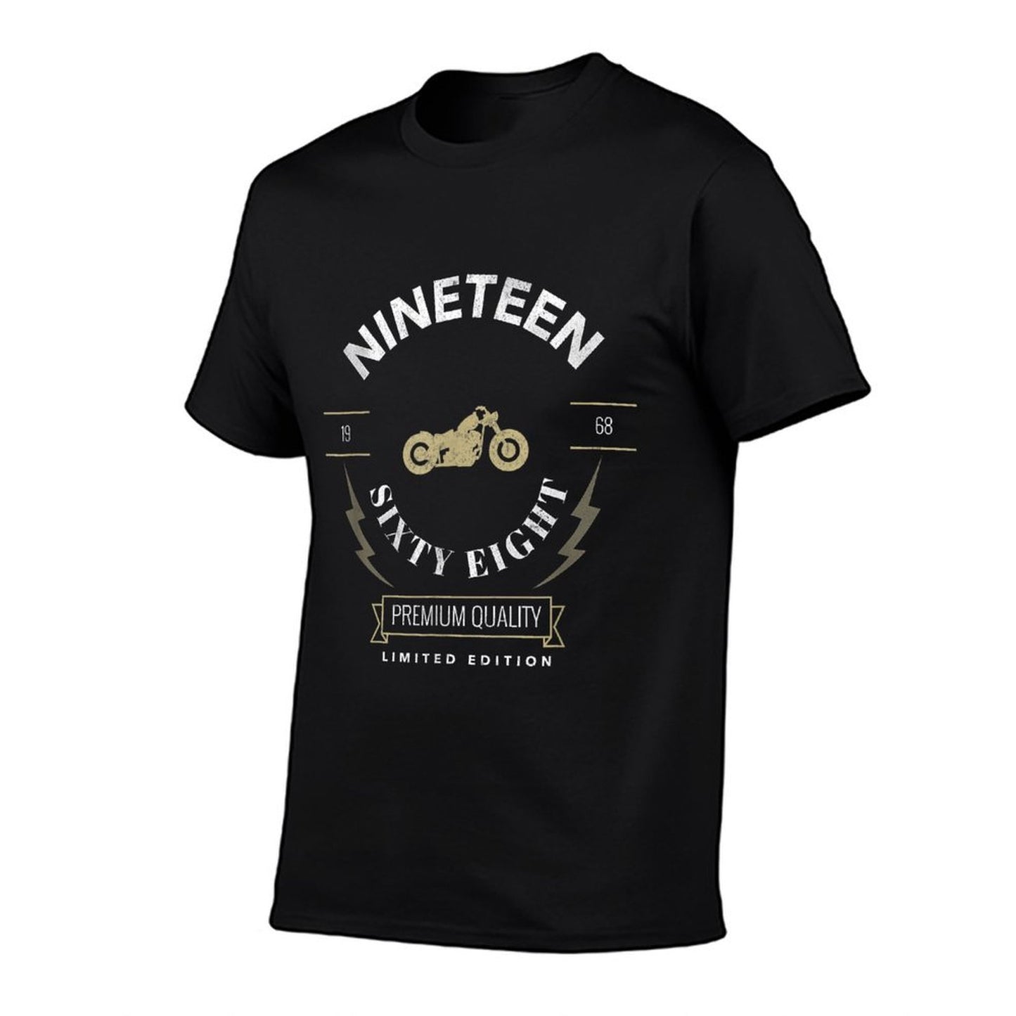 1968 Birthday 50th Gift 50 Year Old Men Motorcycle Oversized Silhouette T-Shirt