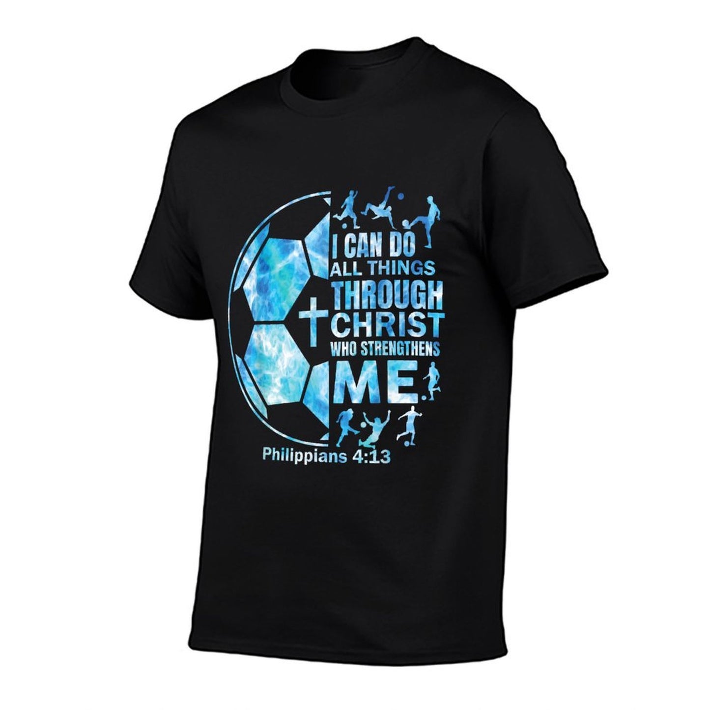 Boys Soccer Christian I Can Do All Things Religious Trendy Pattern T-Shirt
