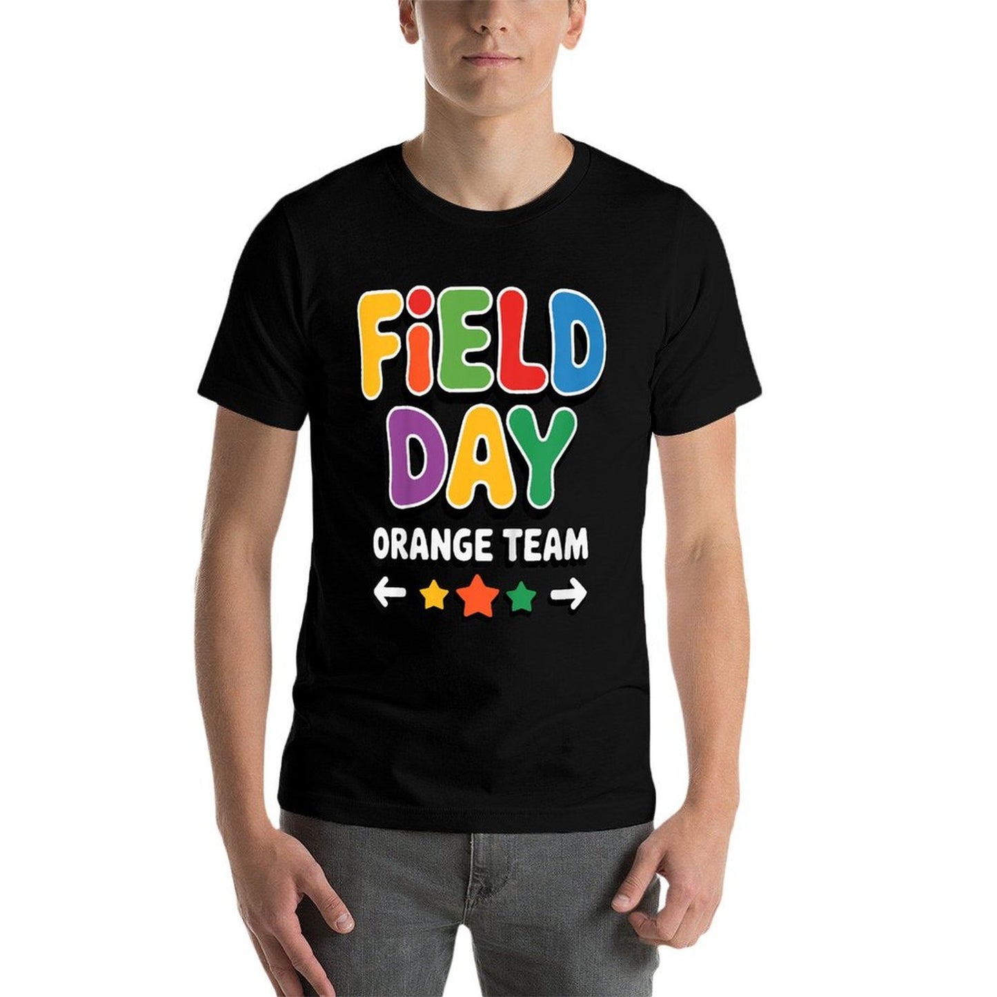 Kids Boys Field Day Orange Team Teacher Field Day Games High-quality Stitching T-Shirt