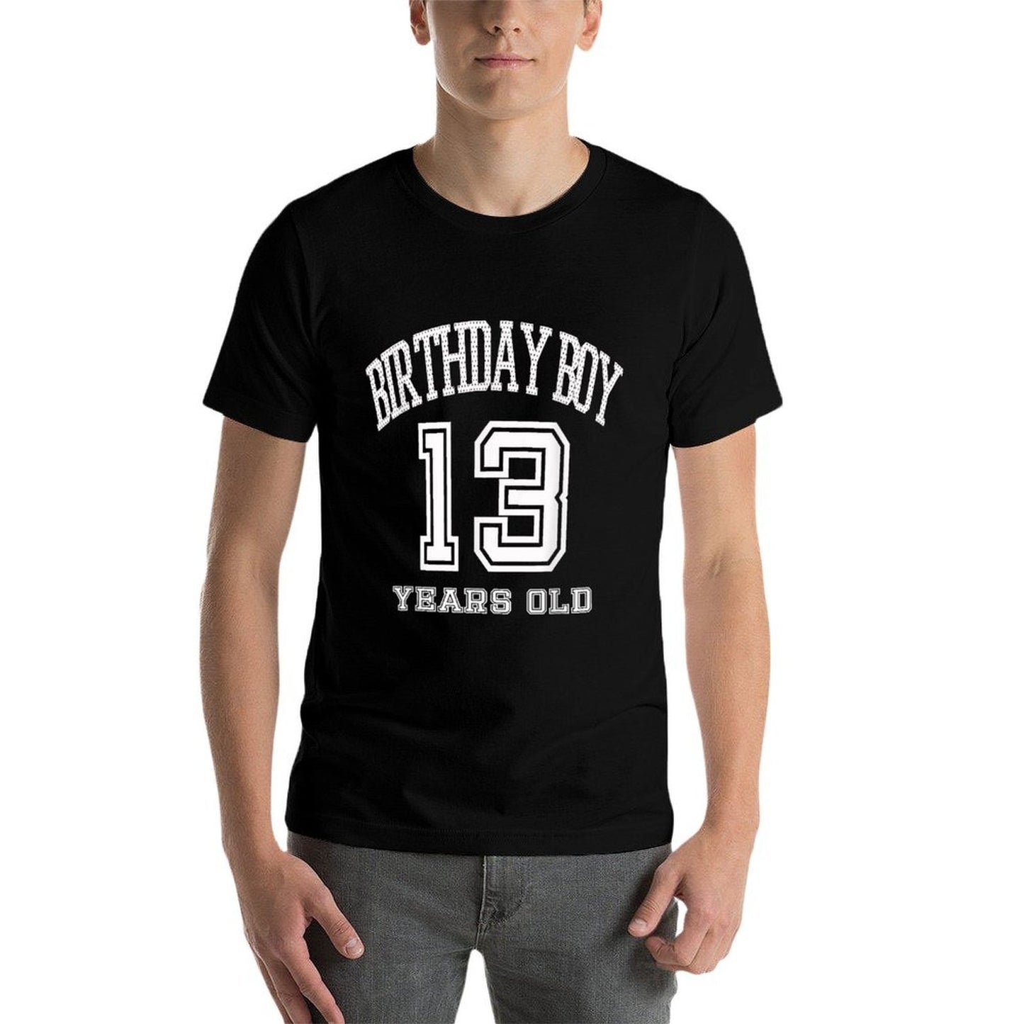 13th Birthday 13 Yrs Years Old Birthday Boy Varsity T-shirt Slim-fit Cut T-Shirt