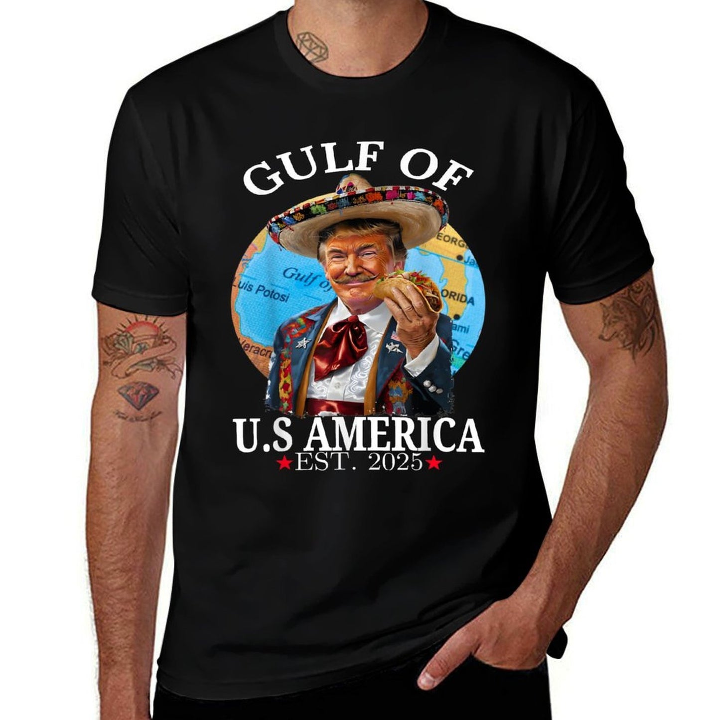 Funny Gulf Of Us America Shirt Gulf Of Us America Est 2025 Stretchy T-Shirt