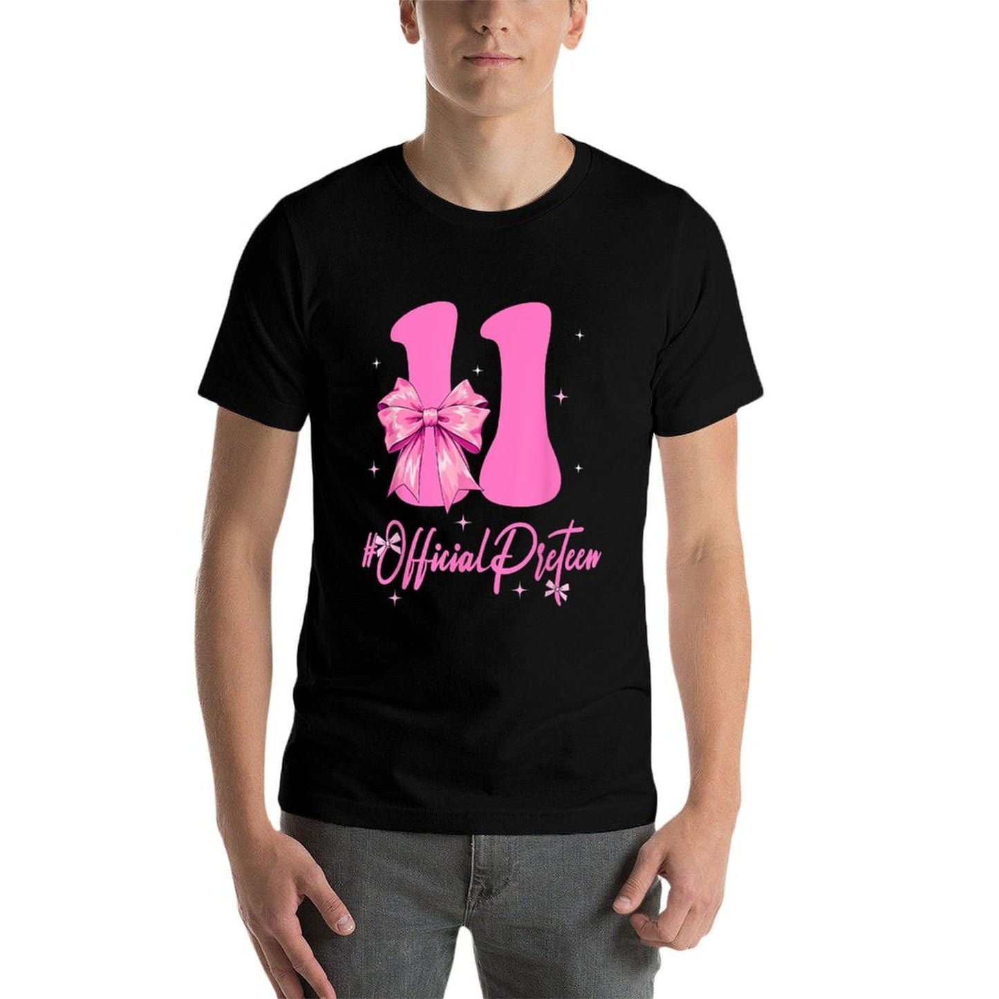 11 Year Old Official Pre-teen 11th Birthday Coquette Girl Cotton T-Shirt