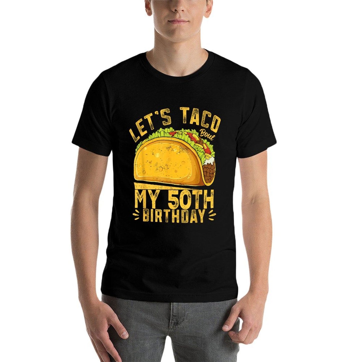 Funny 50 Year Old Let's Taco Bout My 50th Birthday Eco-friendly Material T-Shirt