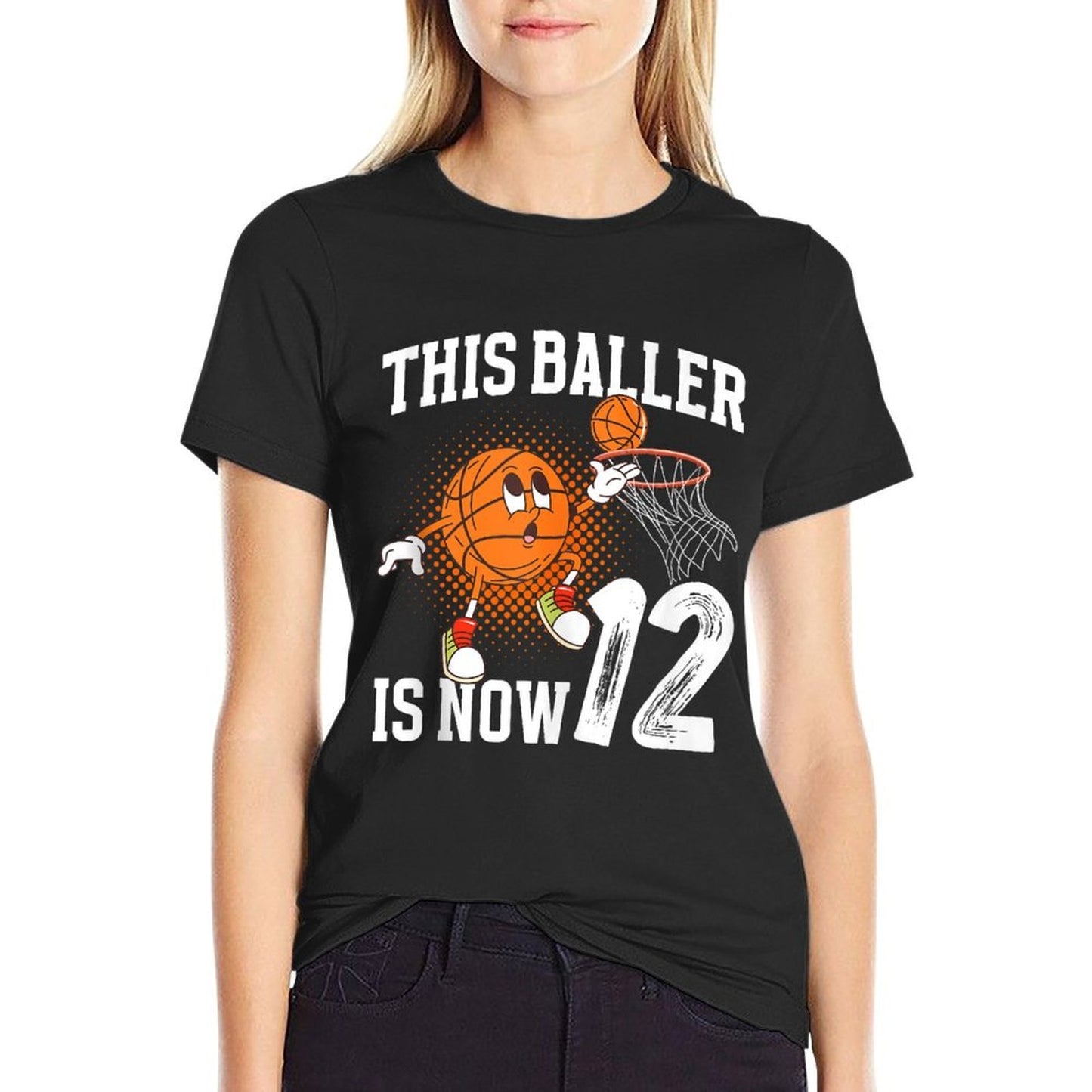 12th Basketball Birthday Twelve Year Old Basketball Player Classic T-Shirt