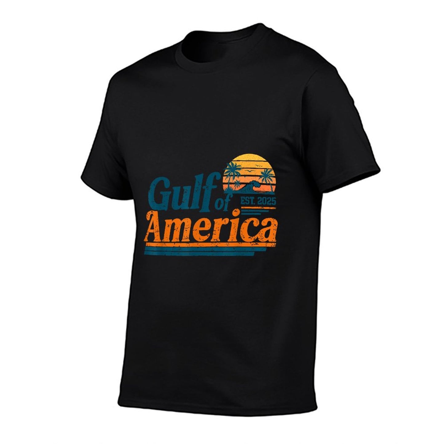 Retro Vintage Gulf Of US America 2025 American Gifts High-quality Stitching T-Shirt