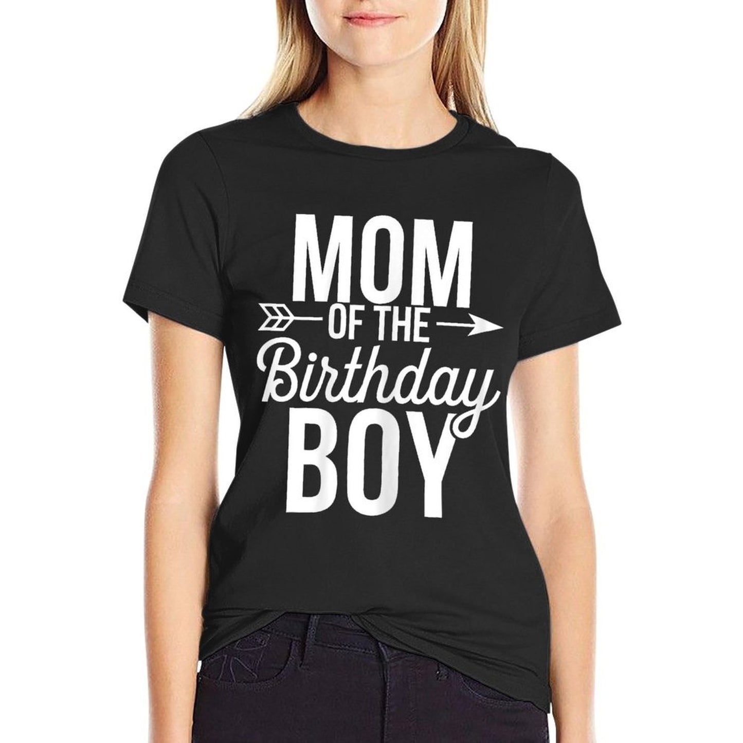 Mom Of The Birthday Boy Women Birthday Boy Mom Eco-friendly Material T-Shirt