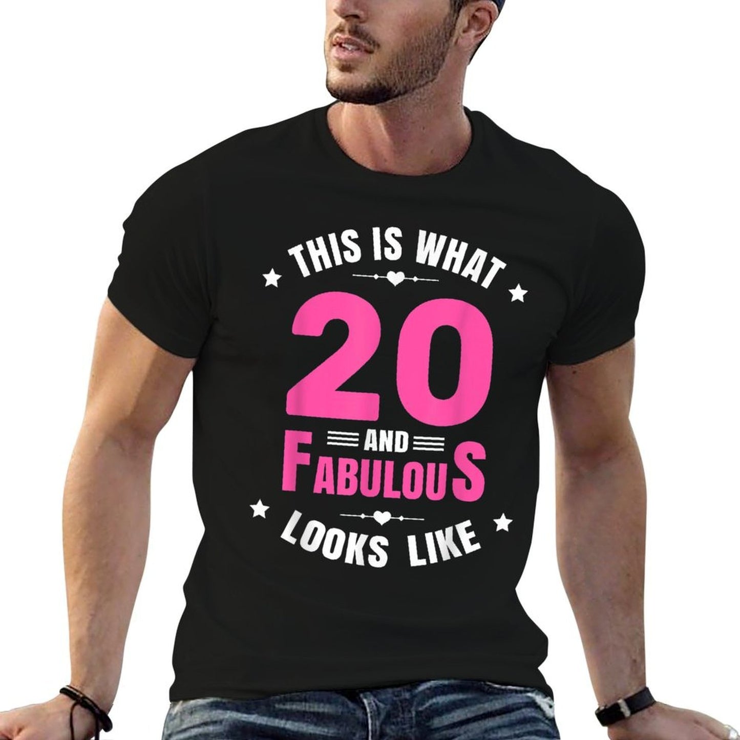 20 And Fabulous 20 Year Old Birthday Happy 20th Birthday Lightweight T-Shirt