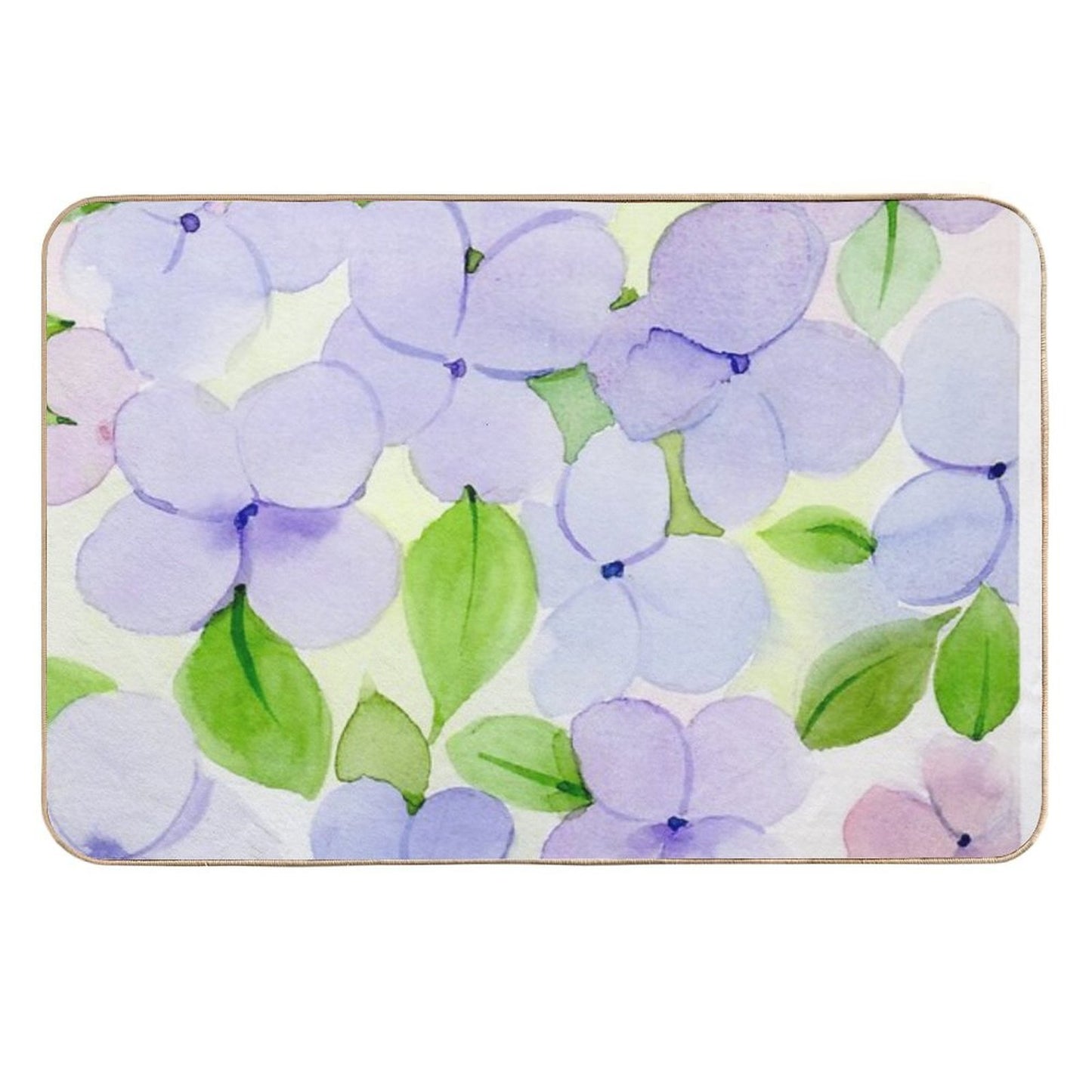 Delicate Blossom Pattern Odorless Bath Mat