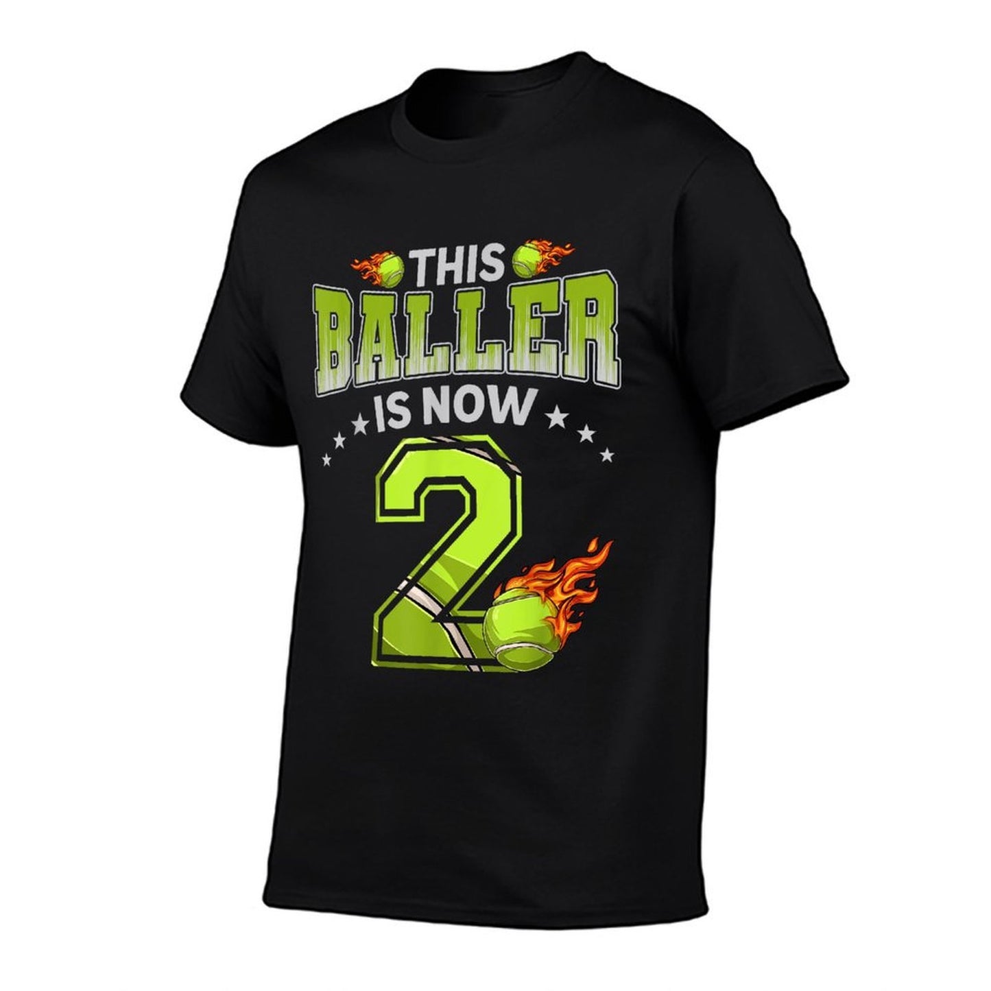 2nd Birthday Boys Tennis Player Gifts 2 Years Old Kids Boy Easy-care T-Shirt