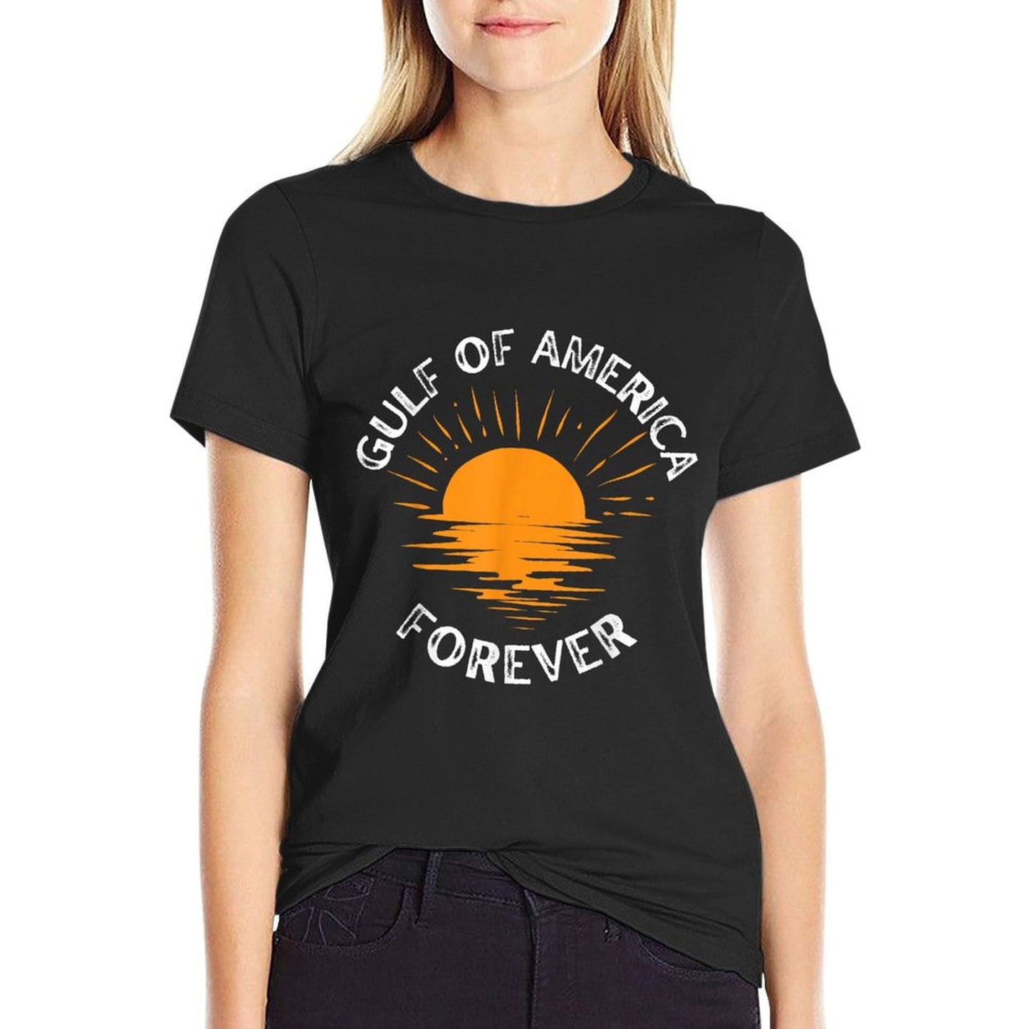 Gulf of USA America Retro Throwback Design Relaxed-fit T-Shirt