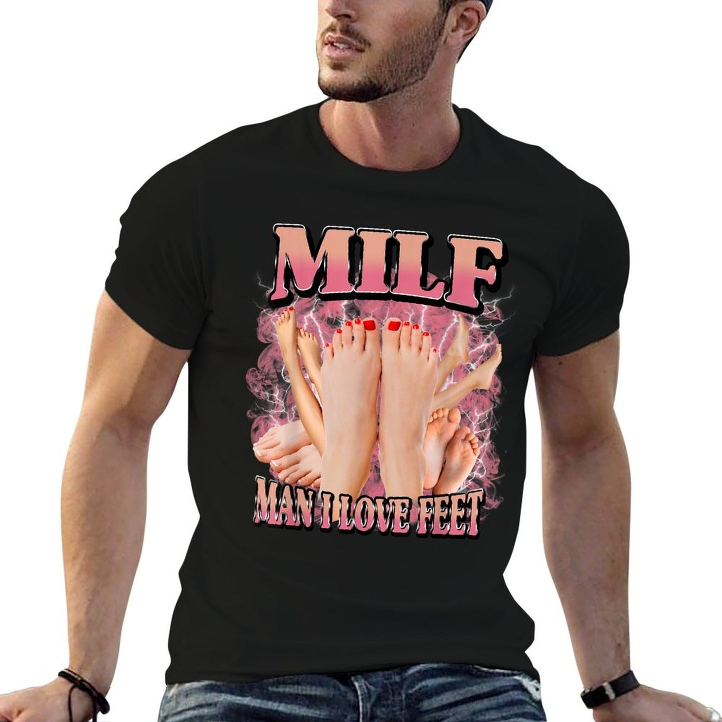 MILF Man I Love Feet Funny Lightweight T-Shirt