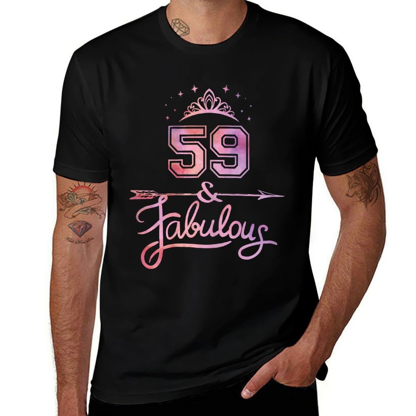 Women 59 Years Old And Fabulous Happy 59th Birthday Stretchy T-Shirt