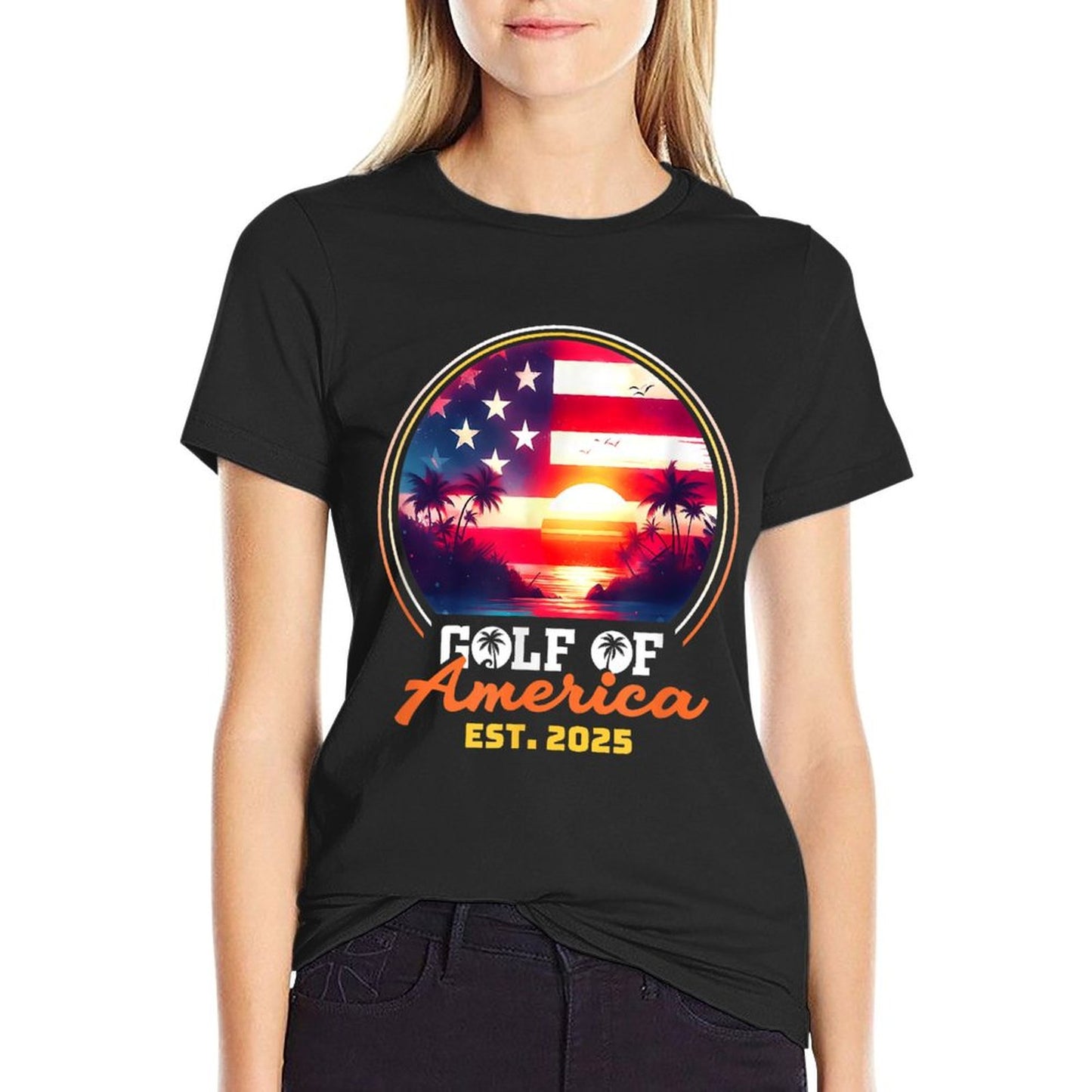 Funny USA America Shirt Gulf Of Us America Est 2025 Easy-care T-Shirt