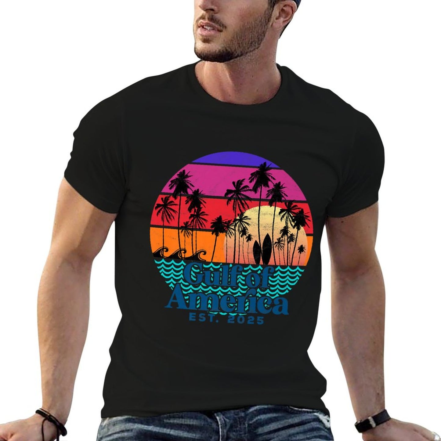 Gulf of US America Premium Graphic-printed T-Shirt