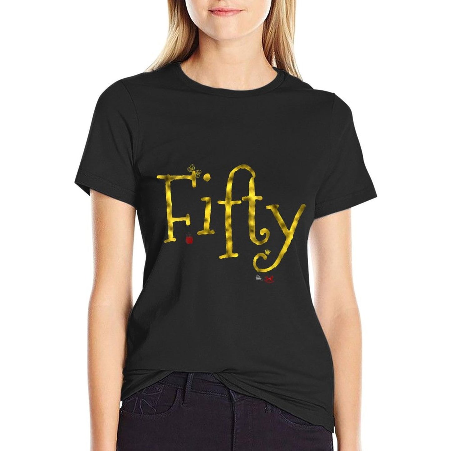 Womens Fifty - Funny 50 Year Old 1972 50th Birthday Gift Polyester Blend T-Shirt
