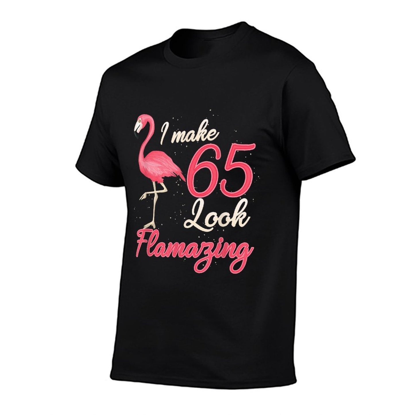 Funny Flamingo 65th Birthday for 65 Years Old Women Heathered Texture T-Shirt