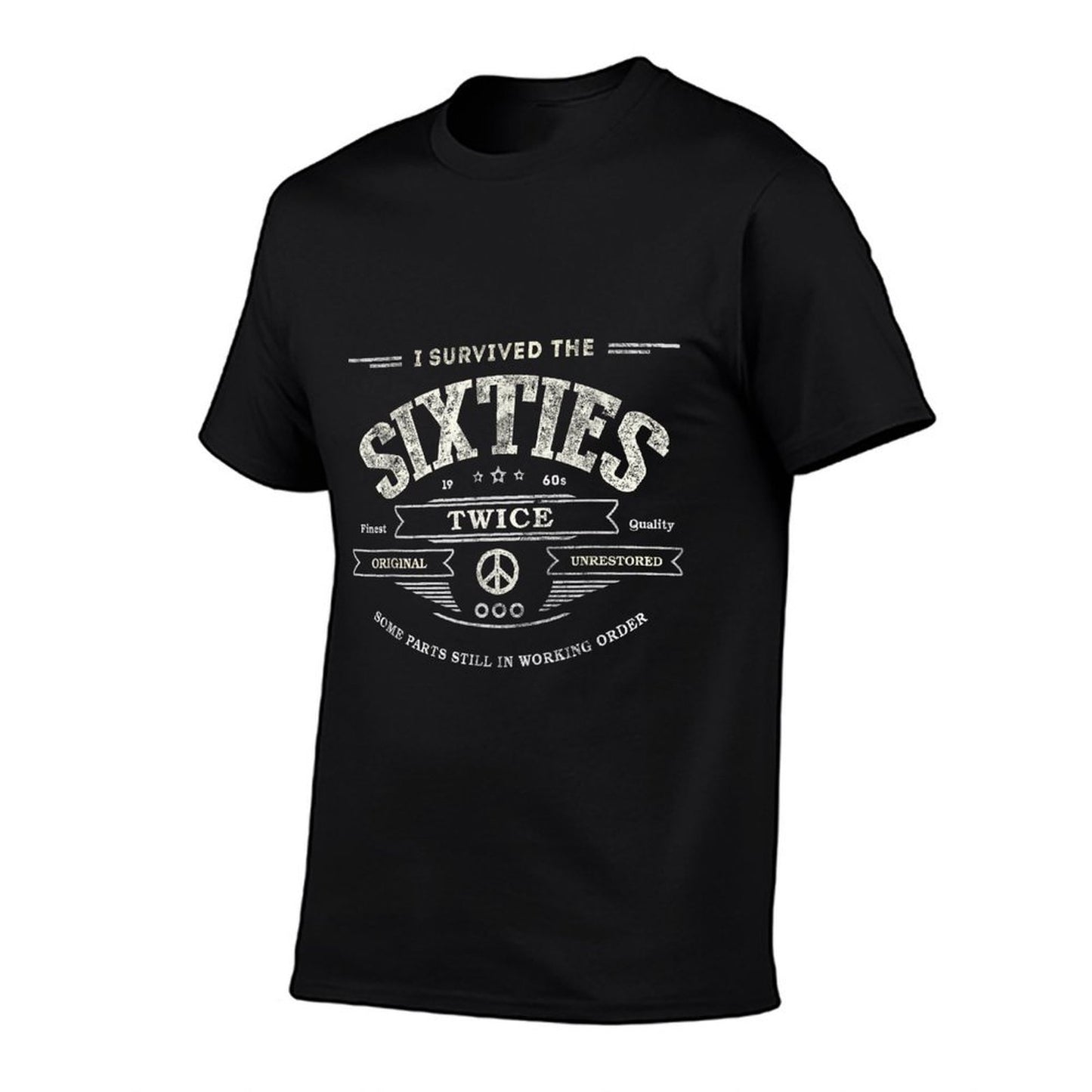 Funny I SURVIVED My SIXTIES TWICE Retro 70th Birthday 60's High-quality Stitching T-Shirt