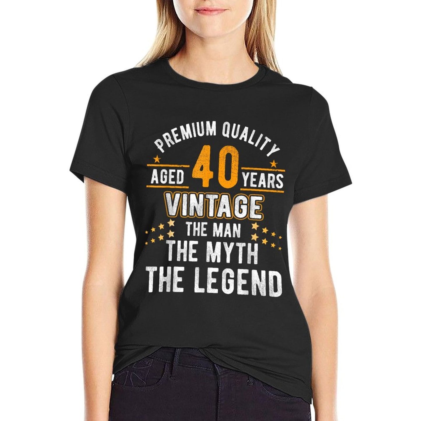 Vintage The Man Myth Legend 40 Years Old 40th Birthday Heathered Texture T-Shirt
