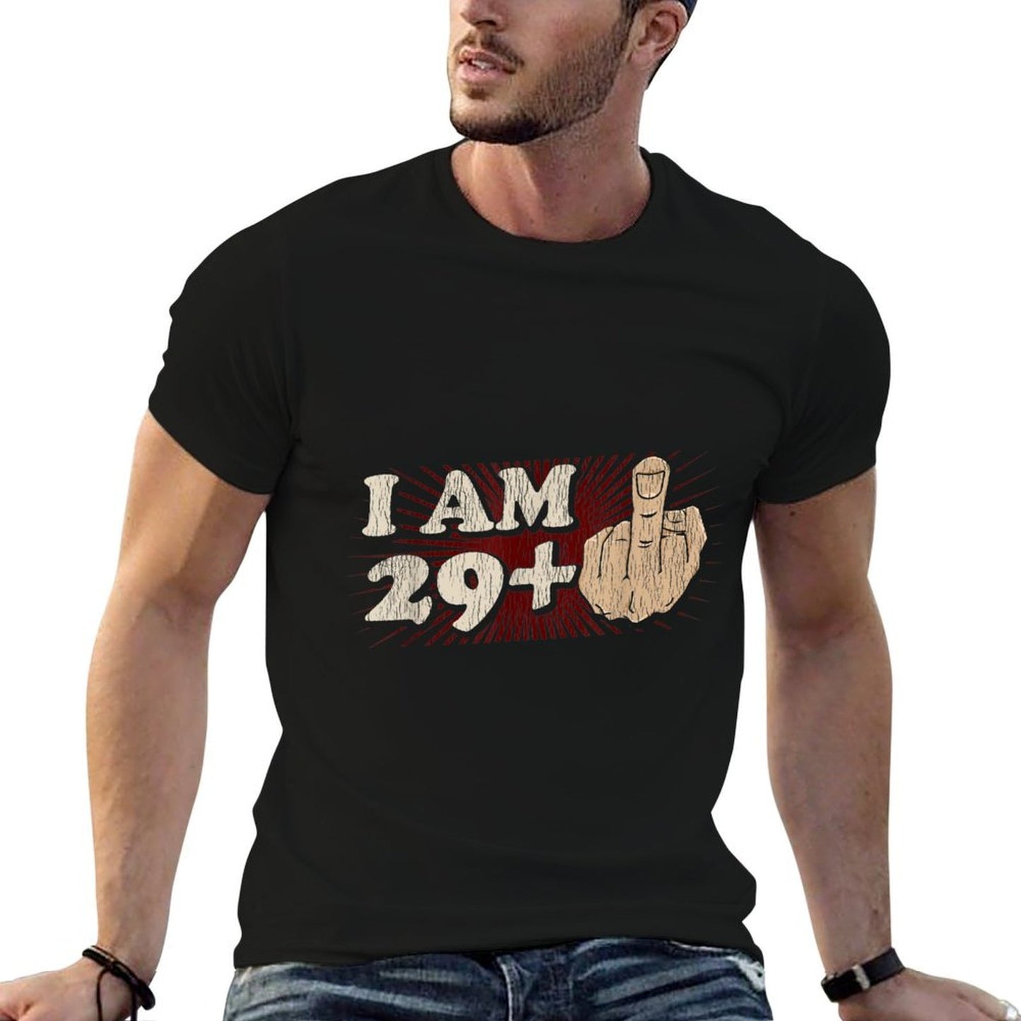 I Am 29 Plus Middle Finger 30 Years Old Funny 30th Birthday Durable T-Shirt