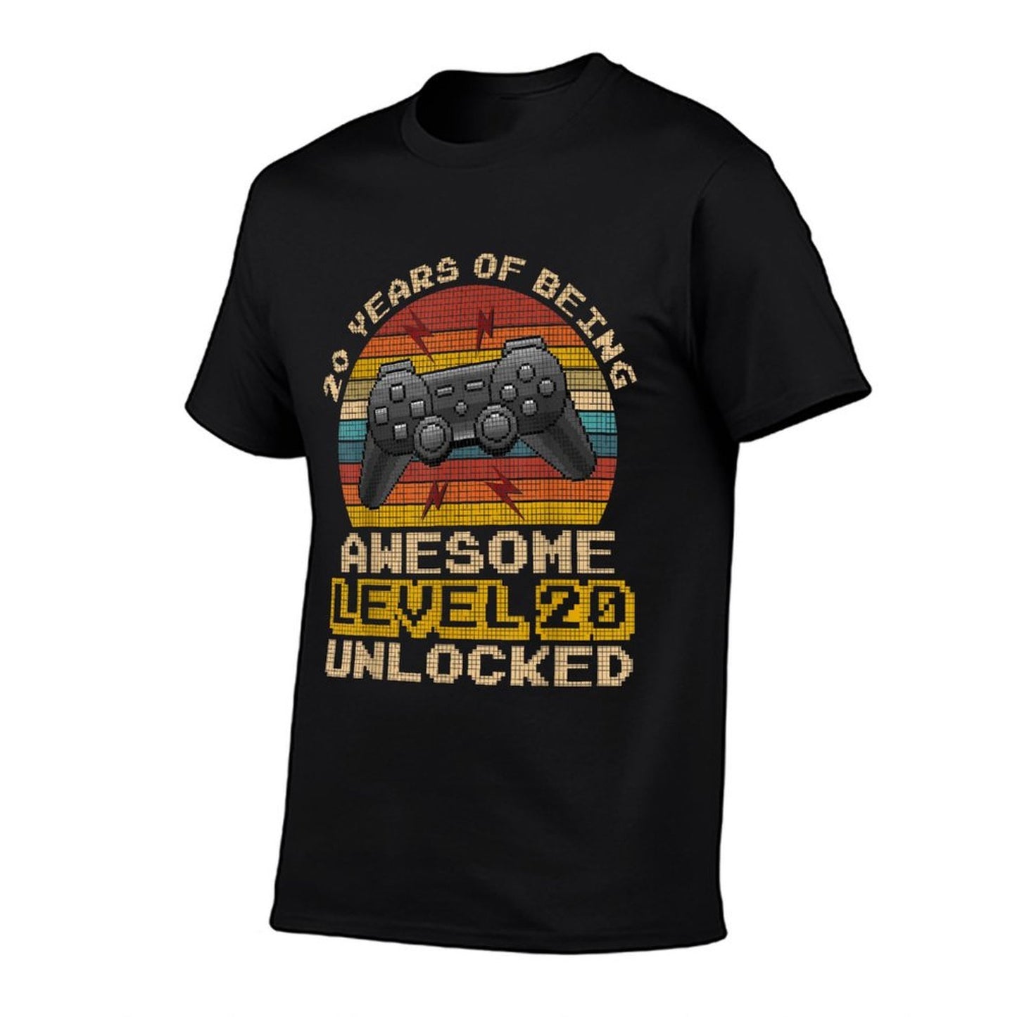 Level 20 Unlocked Funny Video Gamer 20th Birthday High-quality Stitching T-Shirt