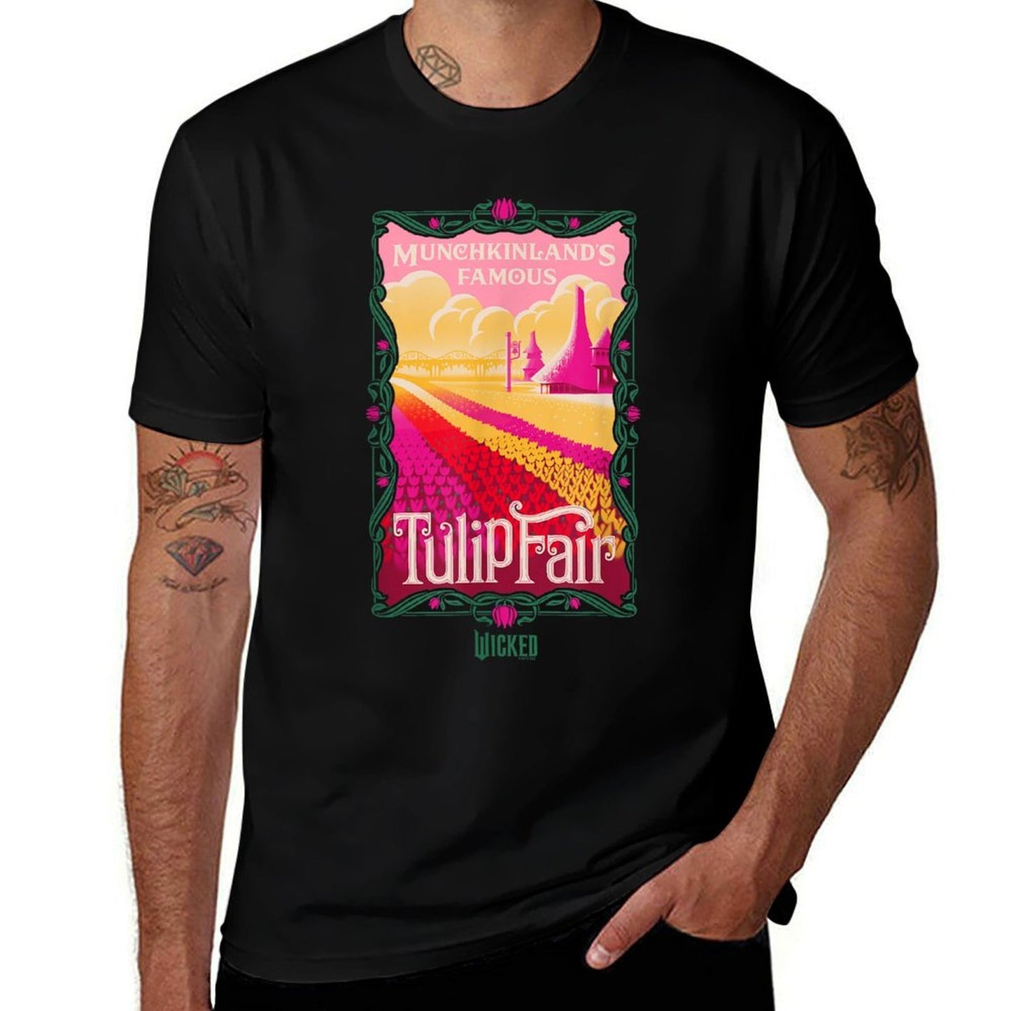 Wicked Munchkinland’s Famous Tulip Fair Rolled Sleeves T-Shirt