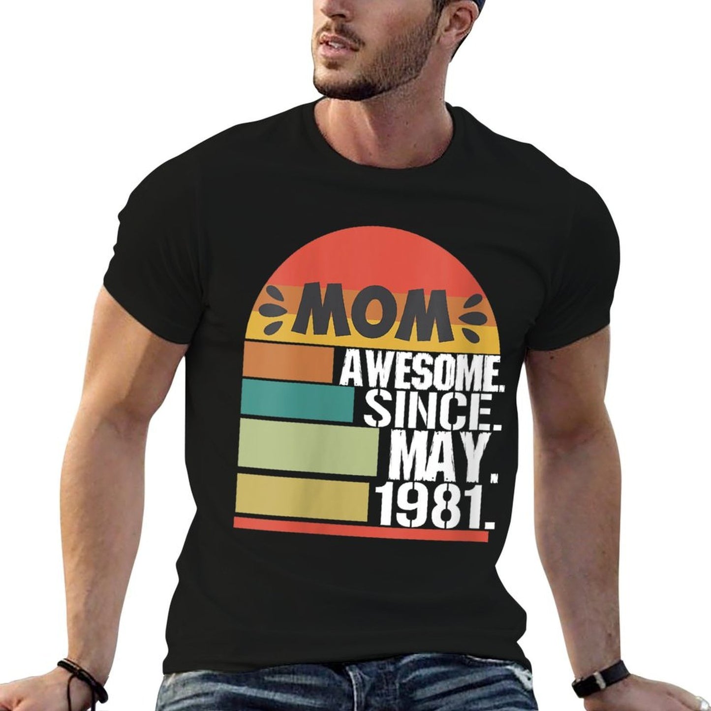 Womens Vintage May 1981 40th Birthday Funny Sayings for Mom Rolled Sleeves T-Shirt