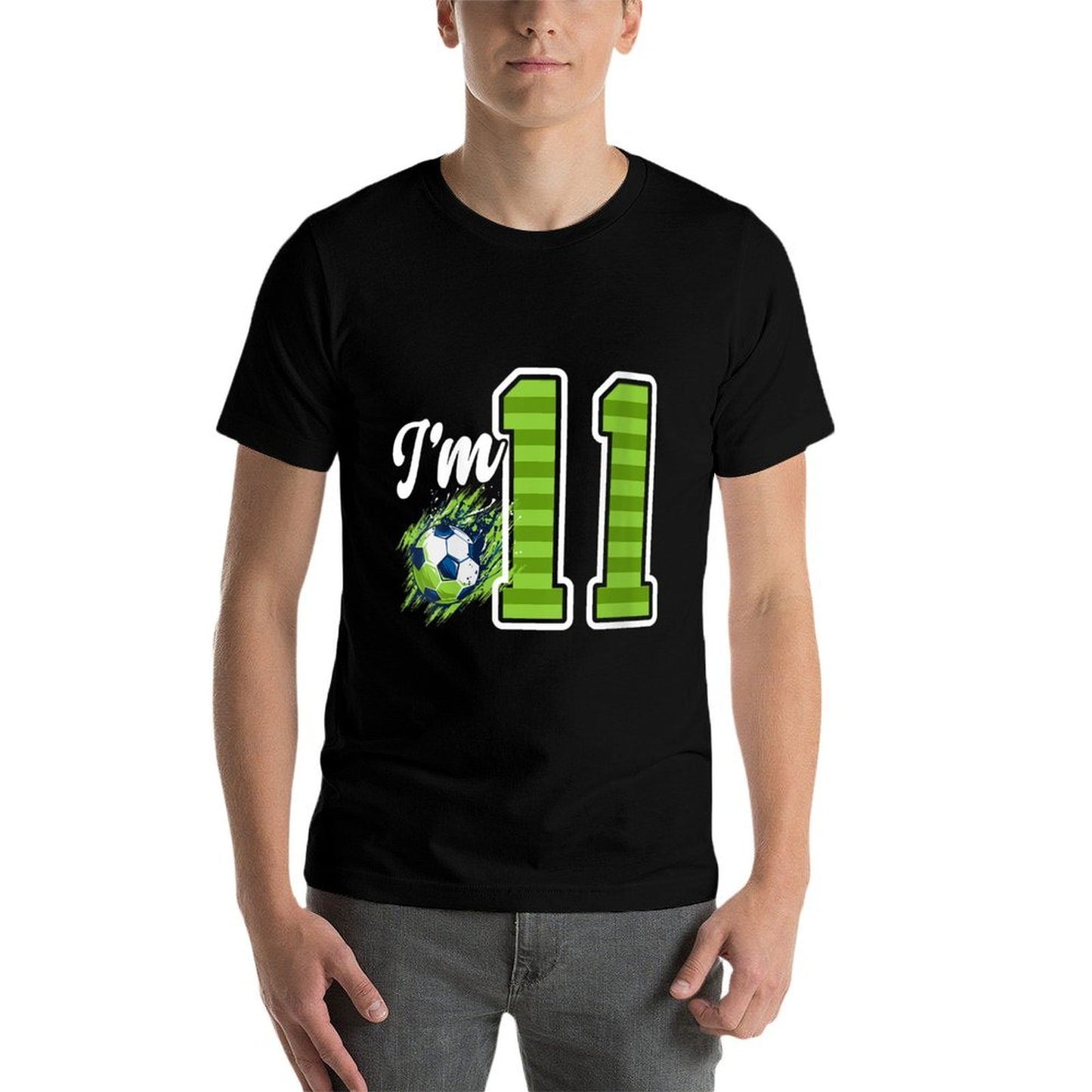 Womens 11th Soccer Birthday Party Eleven Year Old Soccer Player Stretchy T-Shirt