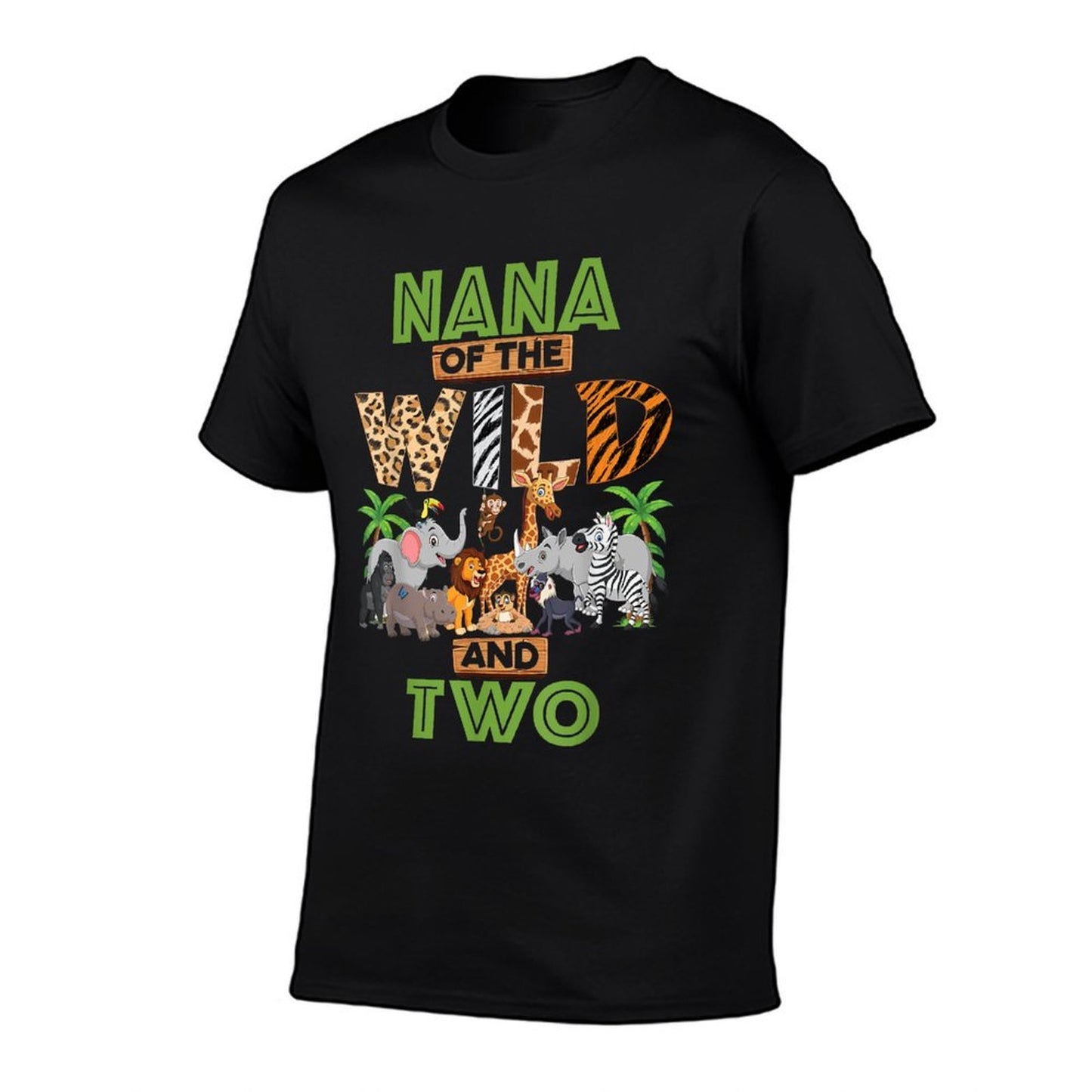 2nd Birthday Zoo Safari Jungle Nana Of The Wild And Two Relaxed-fit T-Shirt