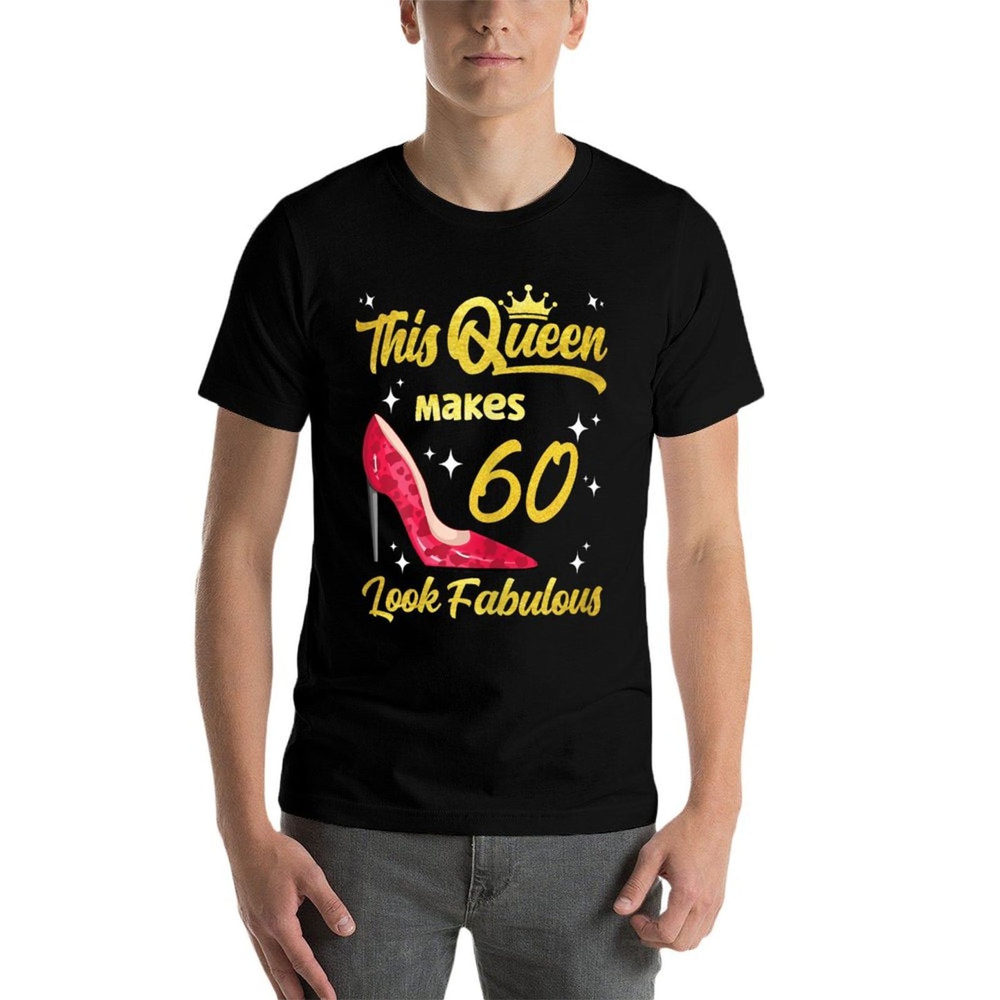 This Queen Makes 60 Look Fabulous Sassy 60th Birthday Summer-ready Fabric T-Shirt