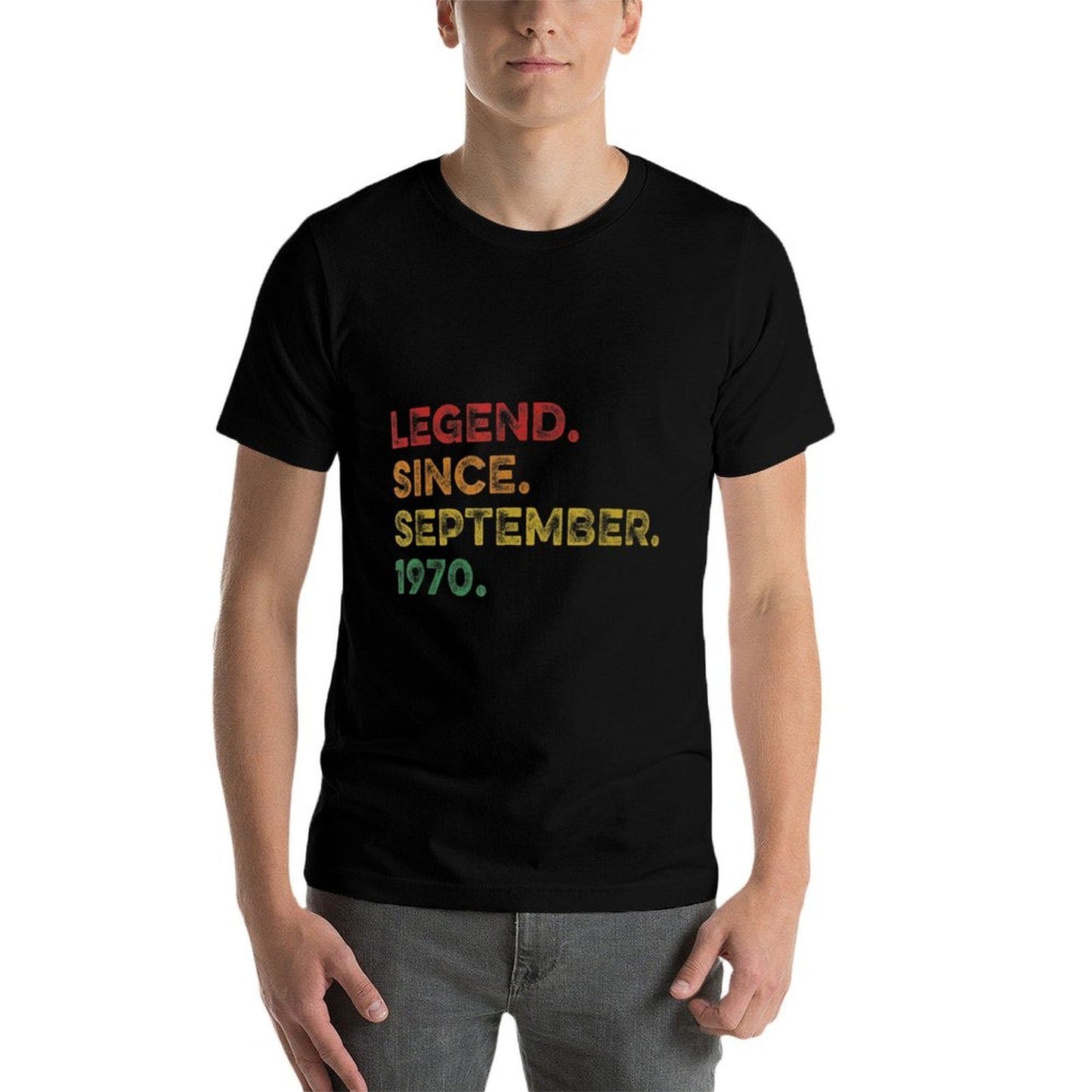 Vintage Legend September 1970 50 Yrs Old 50th Birthday Gift Lightweight T-Shirt