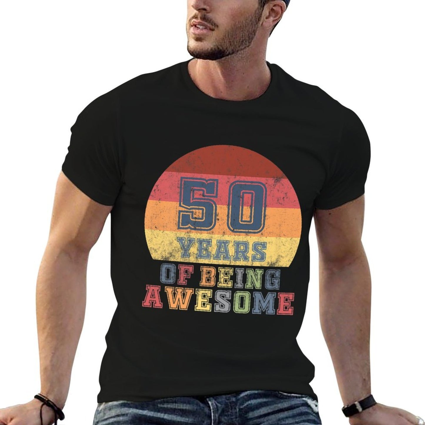 50th Birthday Women Mom Gift for 50 Year Old Dad Men Premium Durable T-Shirt