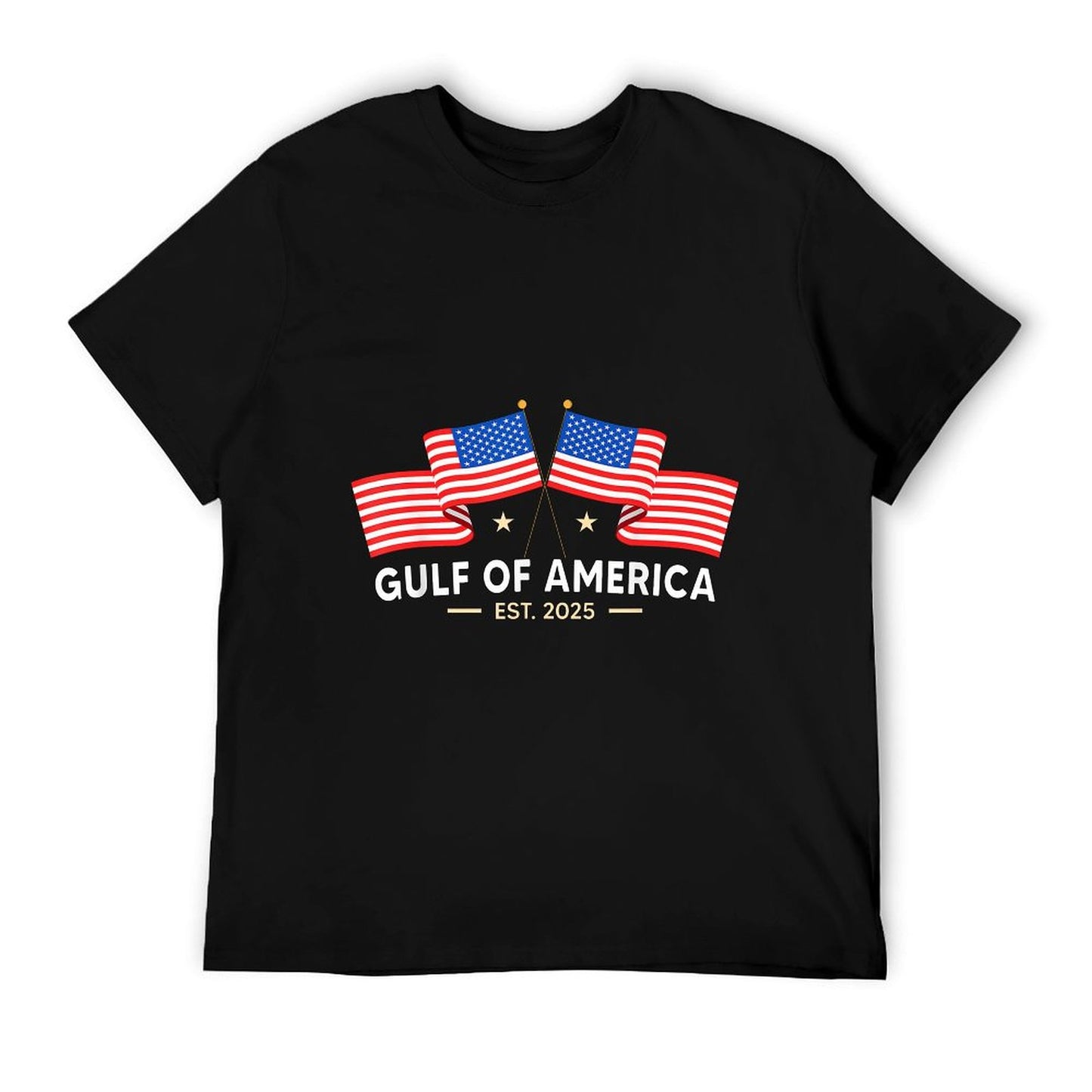 Gulf of United States of America Est 2025 USA American Flag Tagless Design T-Shirt