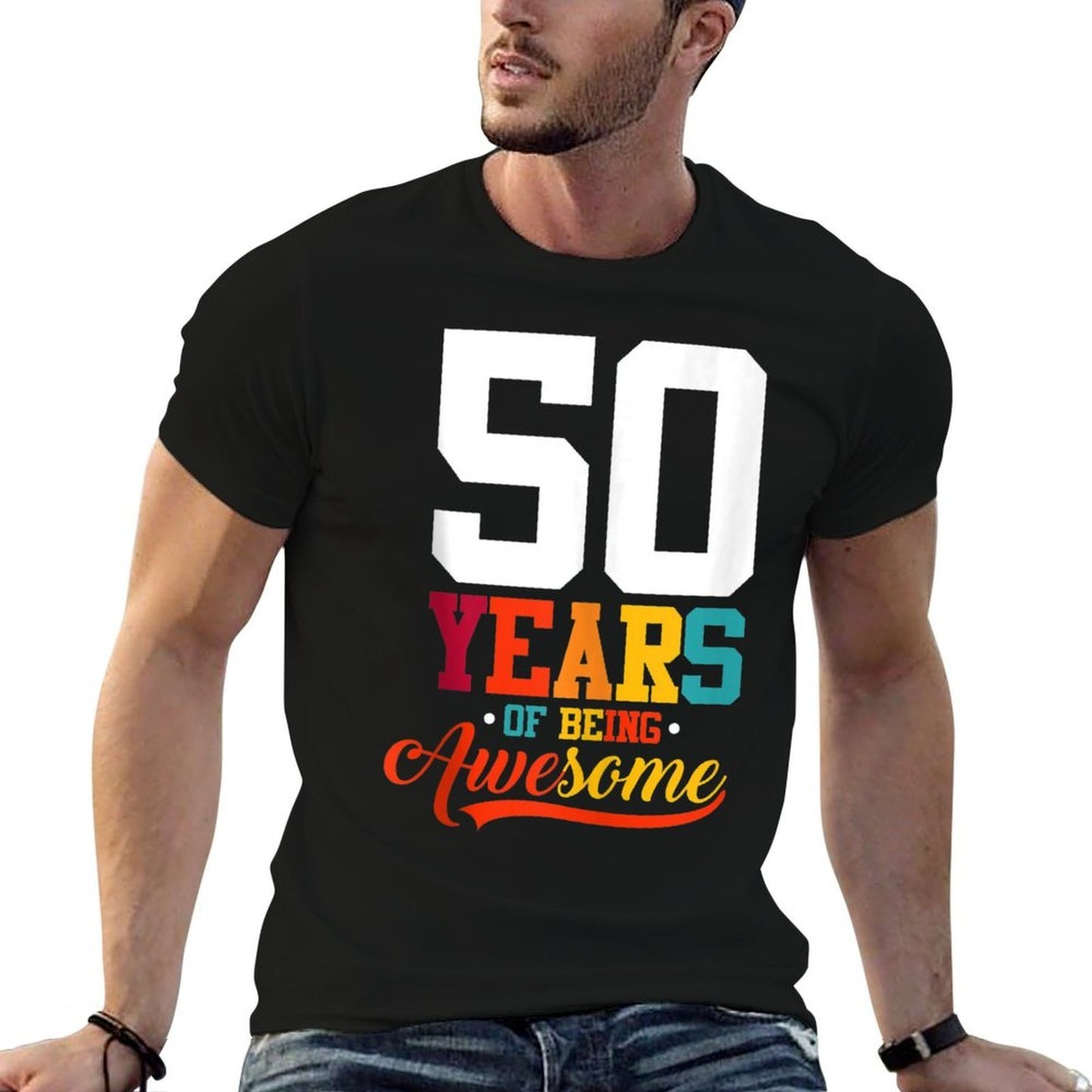 50 Years Of Being Awesome Gifts 50 Years Old 50th Birthday Eco-friendly Material T-Shirt