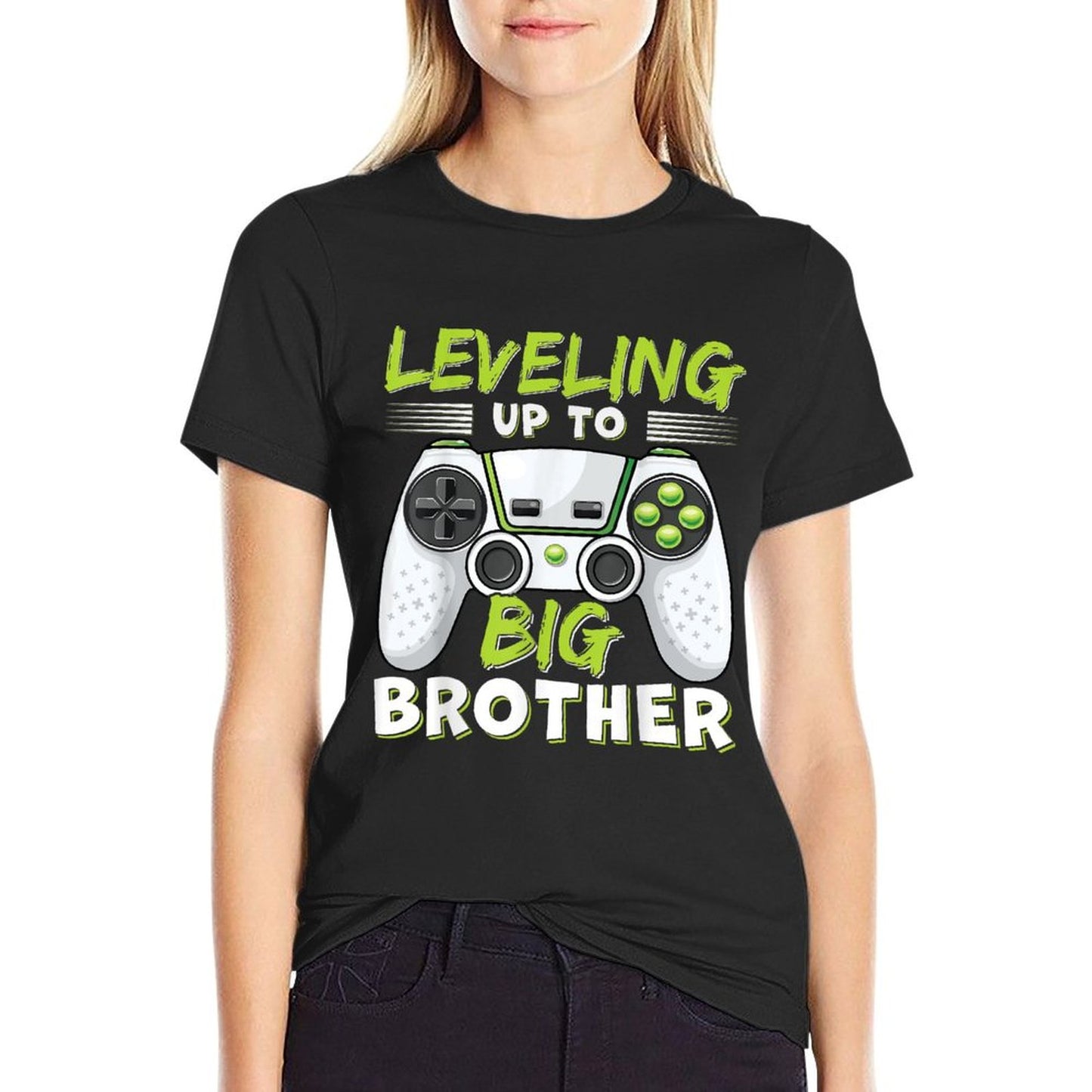 Leveling Up to Big Brother Oversized Silhouette T-Shirt