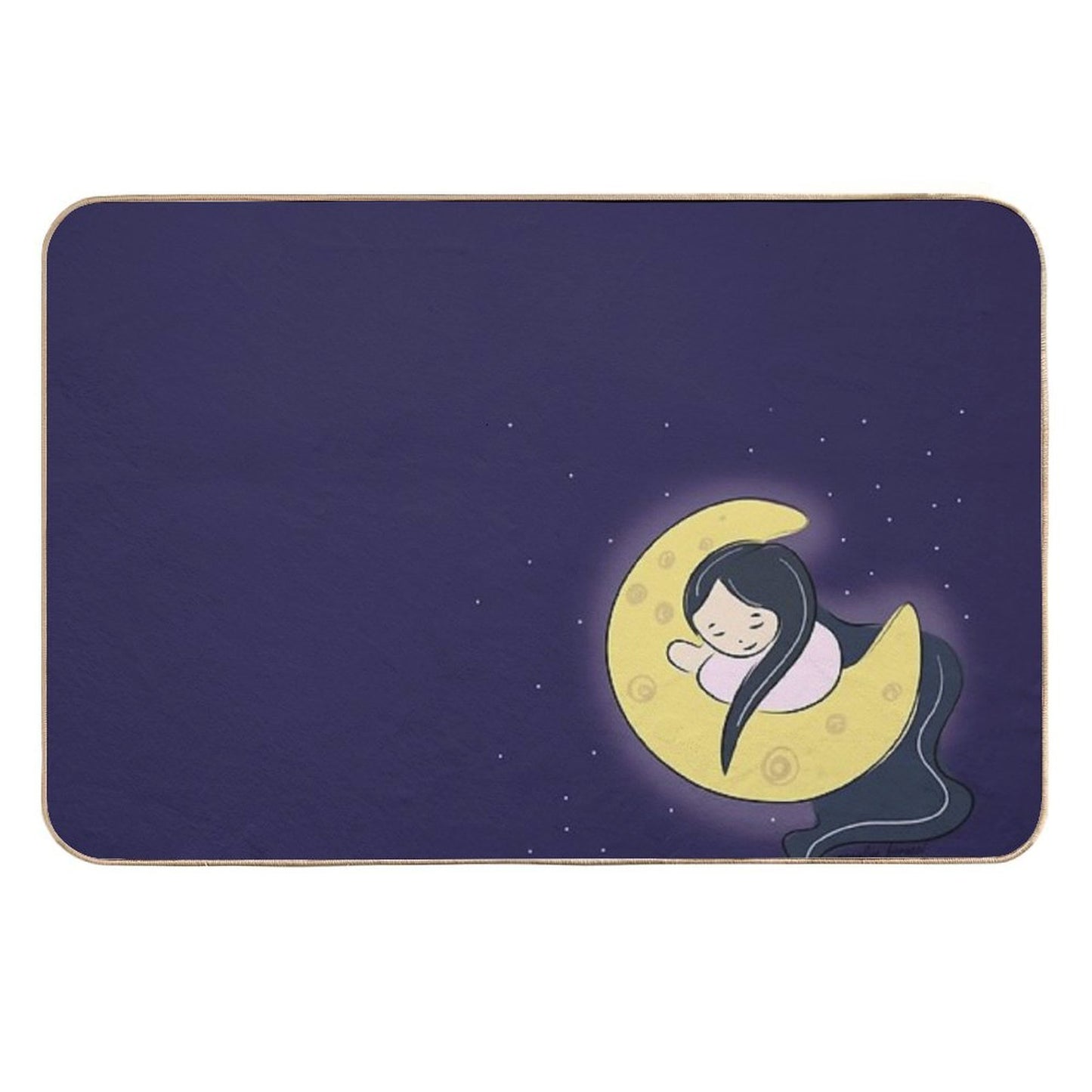 Moon Girl Slip-Resistant Bath Mat