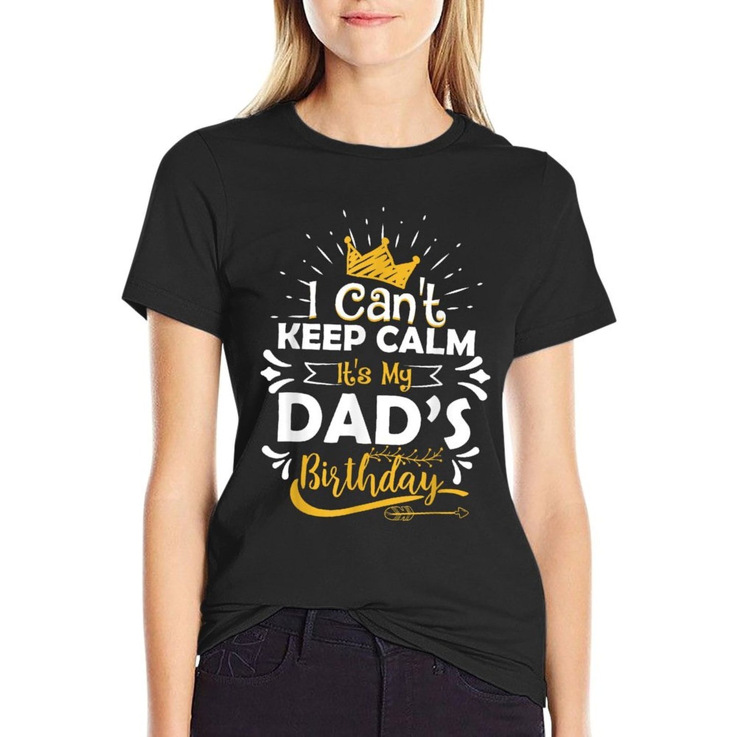 I Cant Keep Calm Its My Dad's Birthday Funny Family Party Heathered Texture T-Shirt