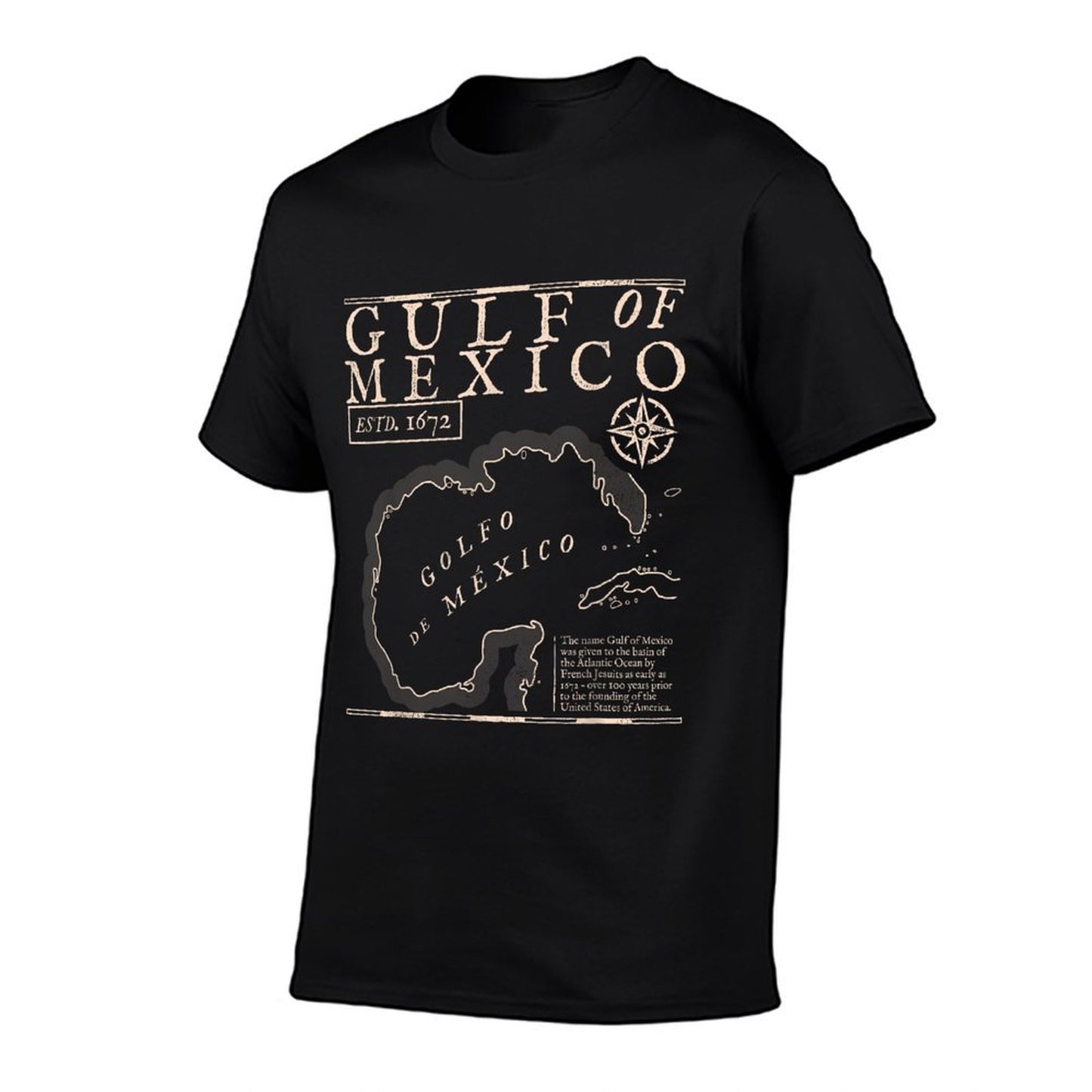 Gulf of Mexico 1672 Historic Map Moisture-wicking T-Shirt