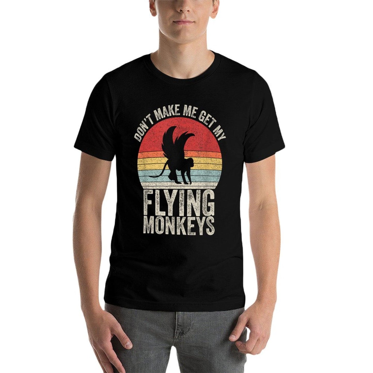 Vintage Retro Don't Make Me Get My Flying Monkeys Graphic-printed T-Shirt