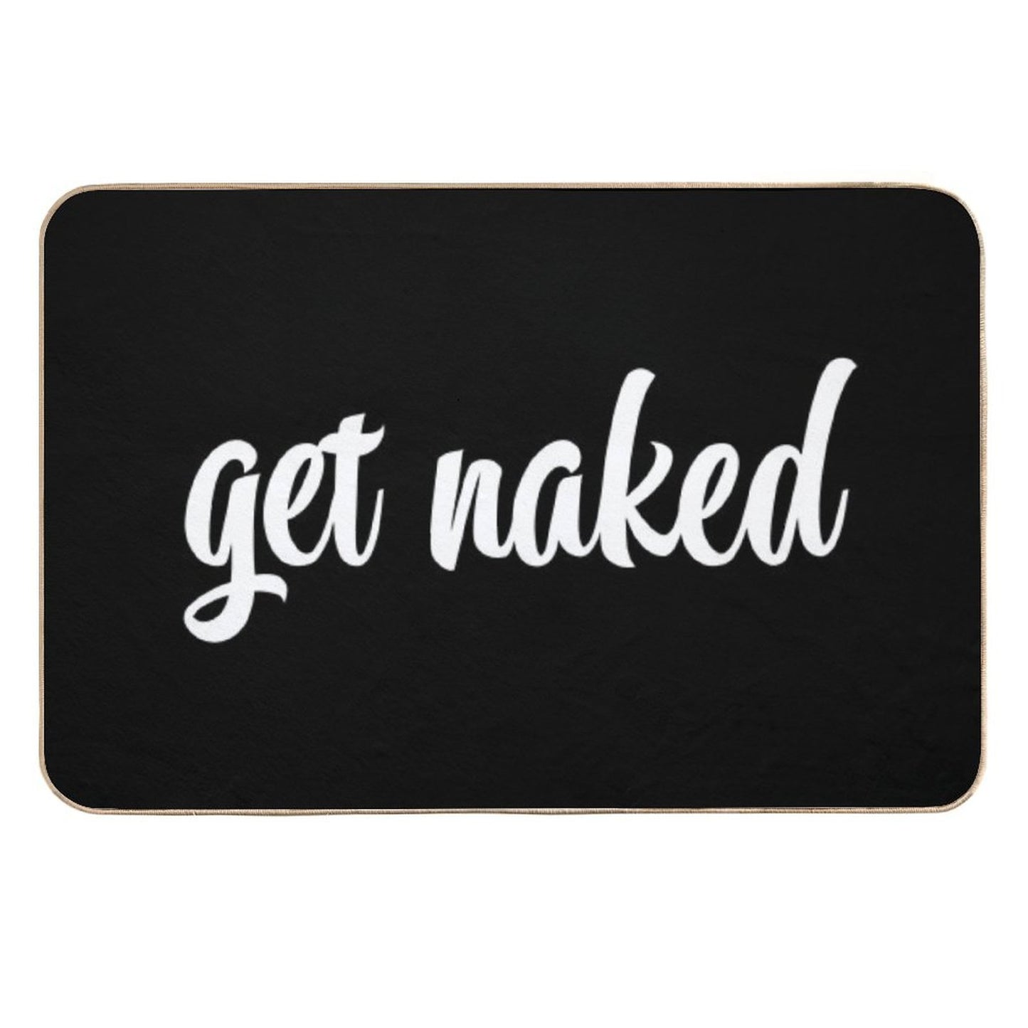 Get Naked Black Slip-Resistant Bath Mat