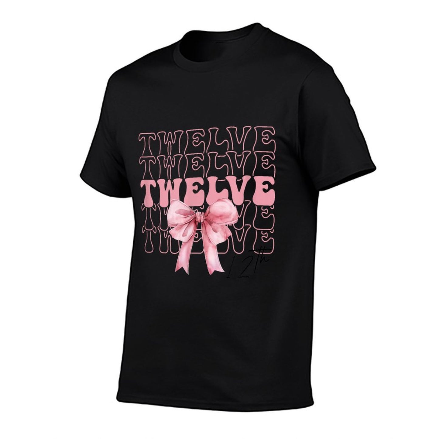 12 Official Pre-Teen 12th Birthday Girl Coquette 12 Year Old Fade-proof Color T-Shirt