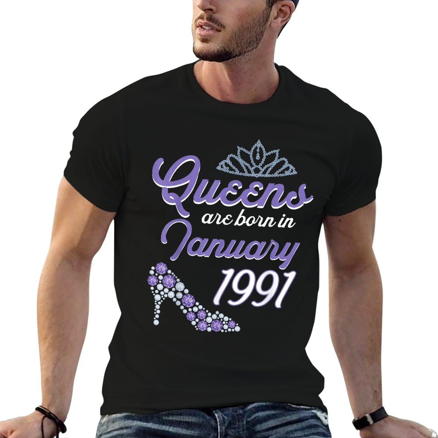 30 Years Old Bday January 1991 30Th Birthday Women Vintage-inspired T-Shirt