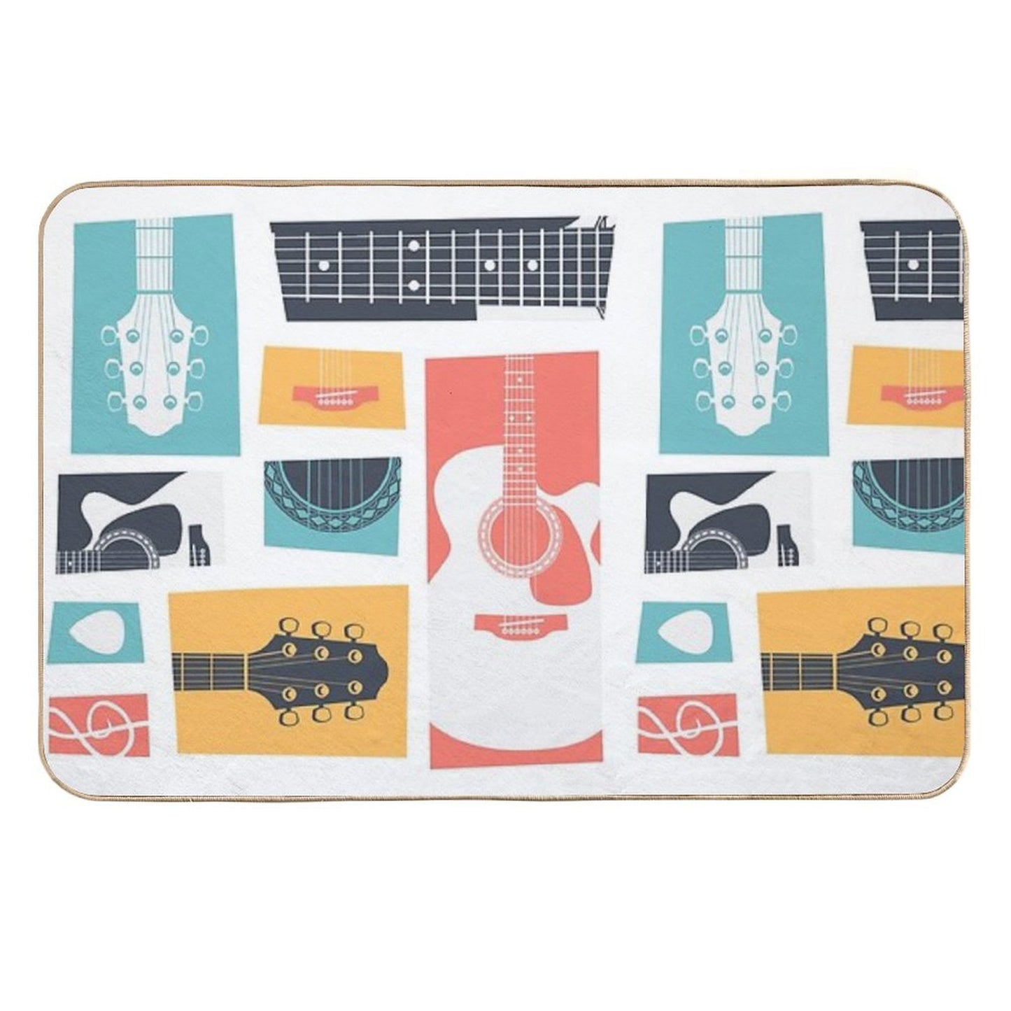 Guitar Collage Non-Slip Bath Mat