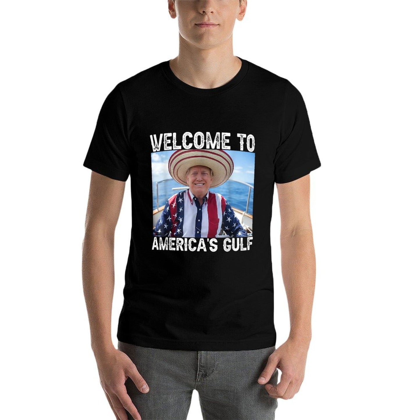 Gulf of USA America Funny USA Flag Breathable T-Shirt