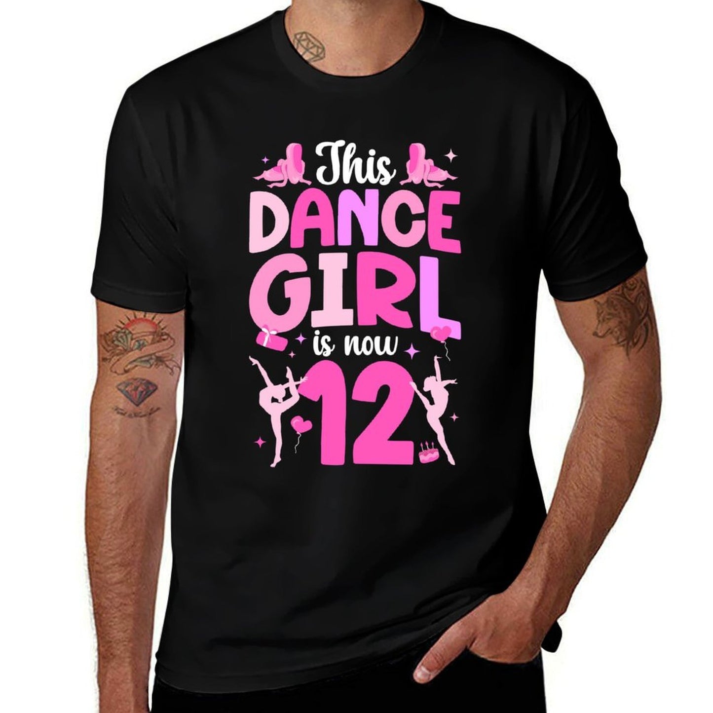 12th Birthday Dance Girl Twelve Year Old Dancer Birthday Easy-care T-Shirt
