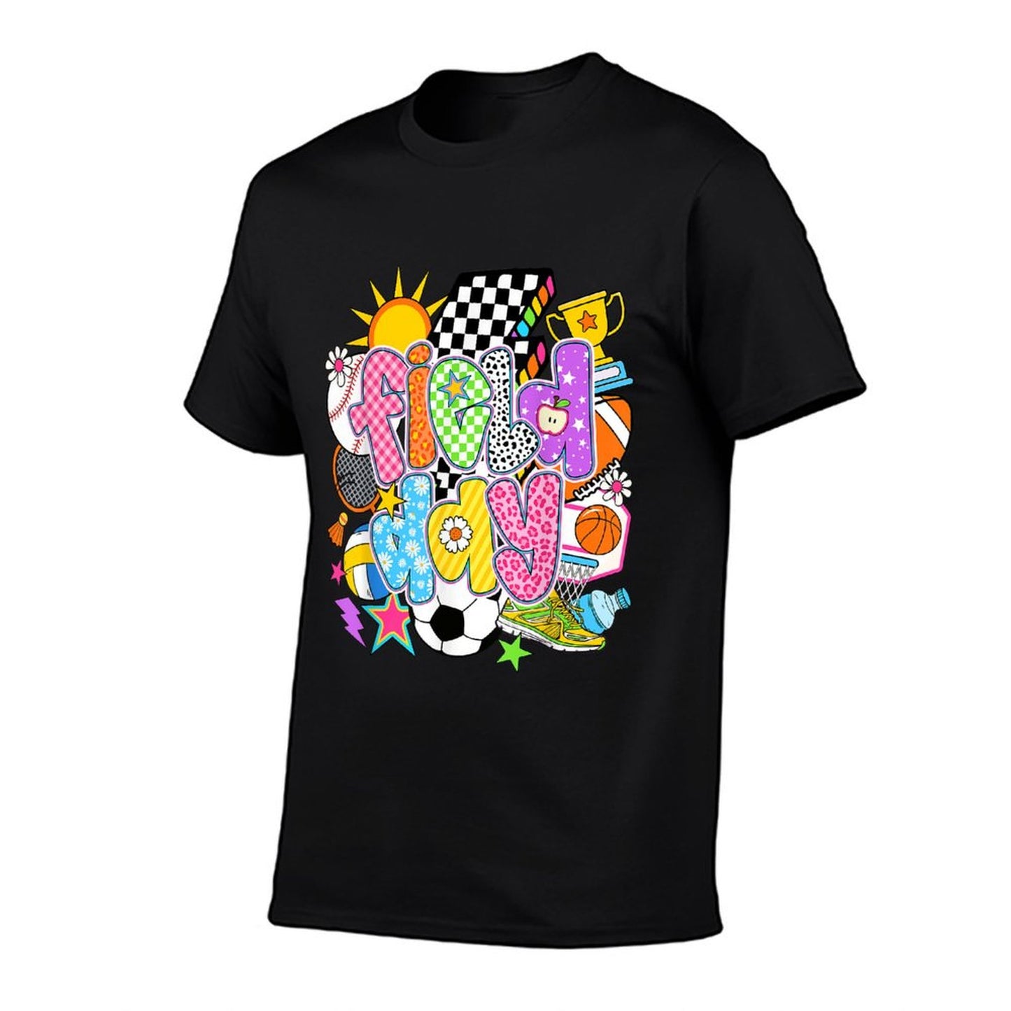 Field Day Fun Day Let The Games Begin Field Trip Teacher Kid Heathered Texture T-Shirt